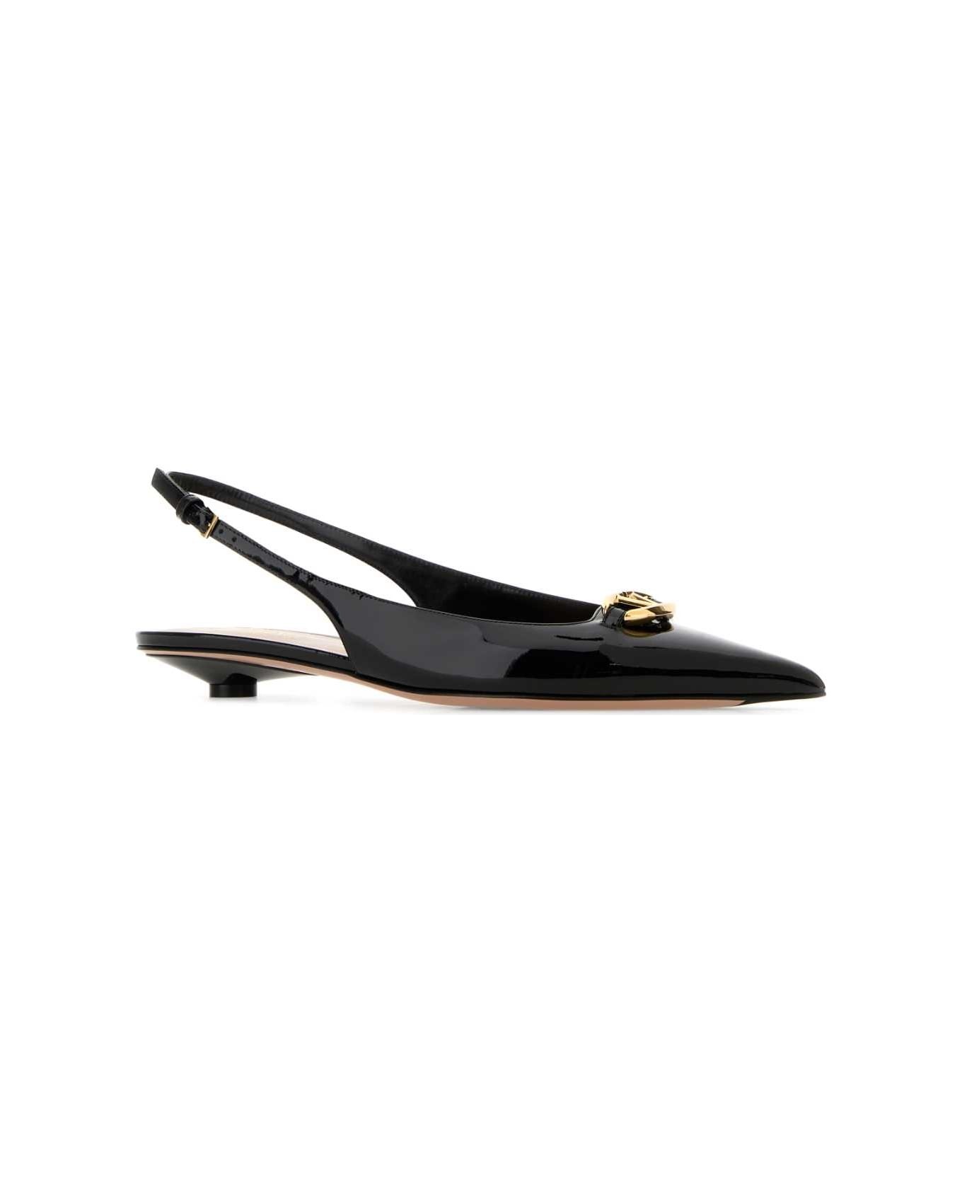 Black Leather Vlogo The Bold Edition Ballerinas - 2