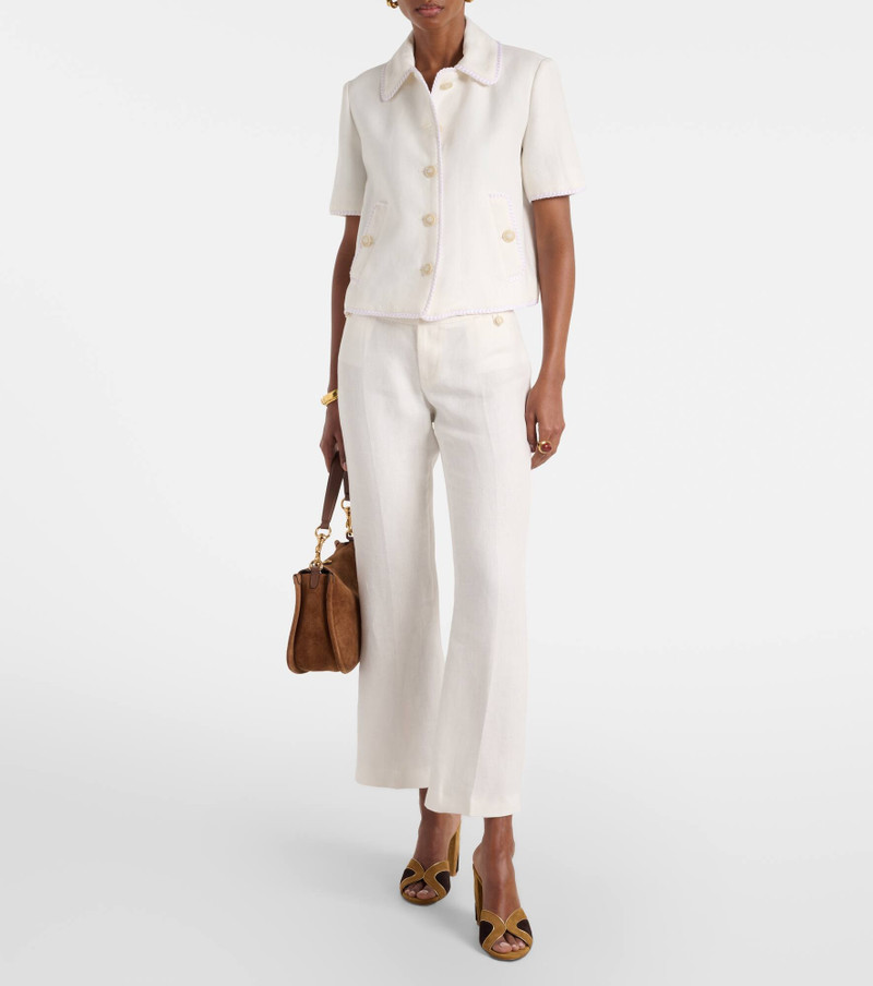 Etro Linen bootcut pants outlook