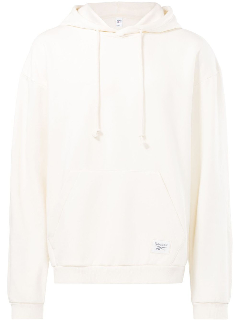 logo-patch pouch-pocket hoodie 1