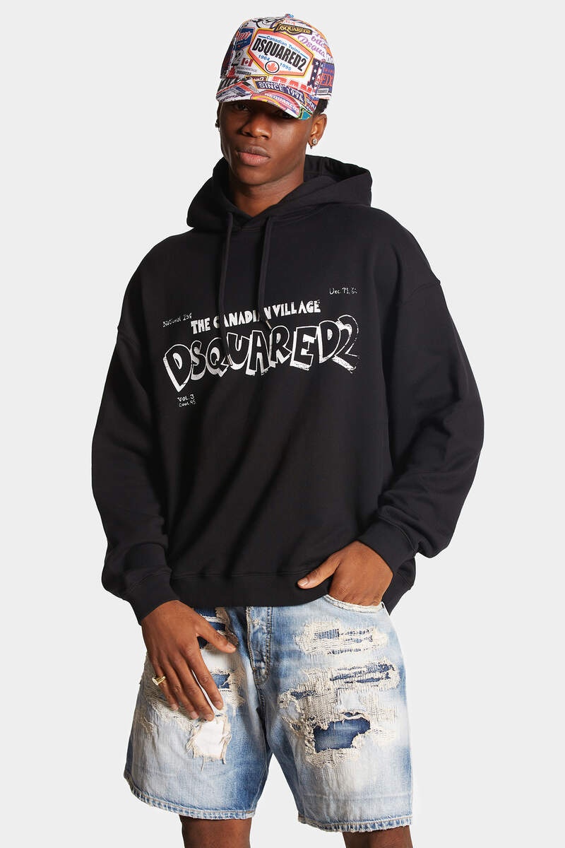 DSQUARED2 LOOSE FIT HOODIE SWEATSHIRT - 1