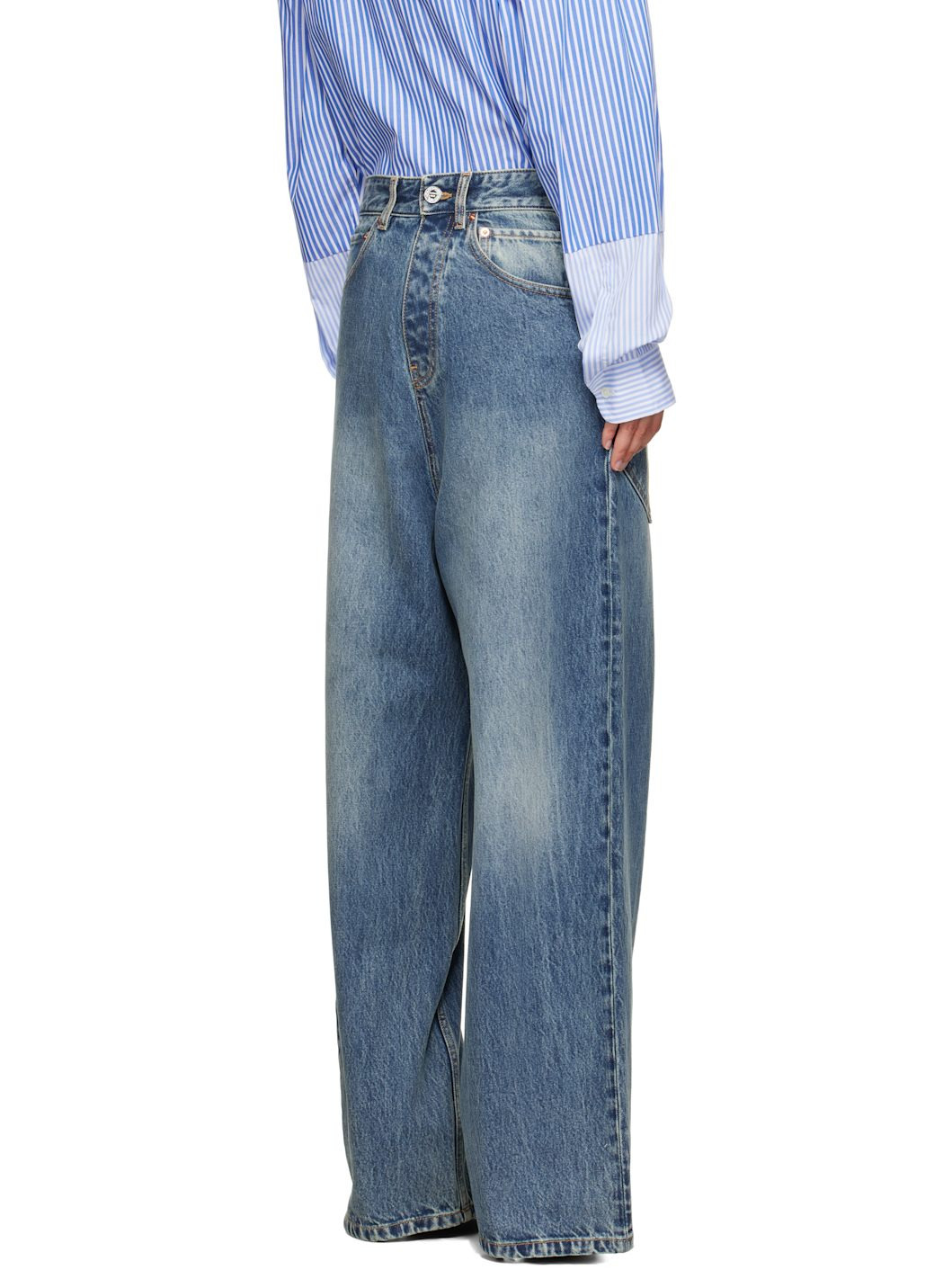 Blue Back To Front Jeans - 3