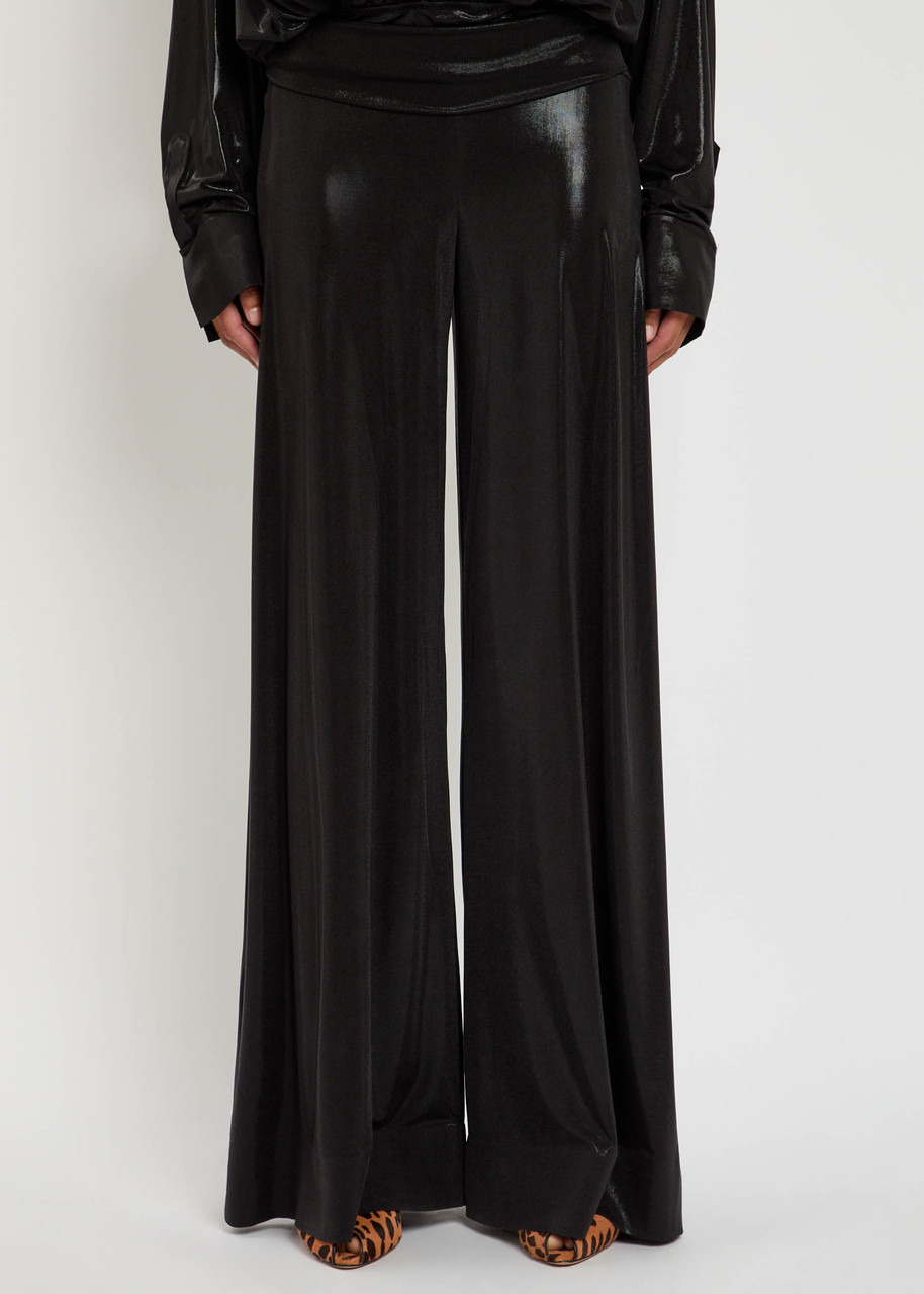 Norma Kamali Elephant Pearlescent Stretch-jersey Trousers - 2