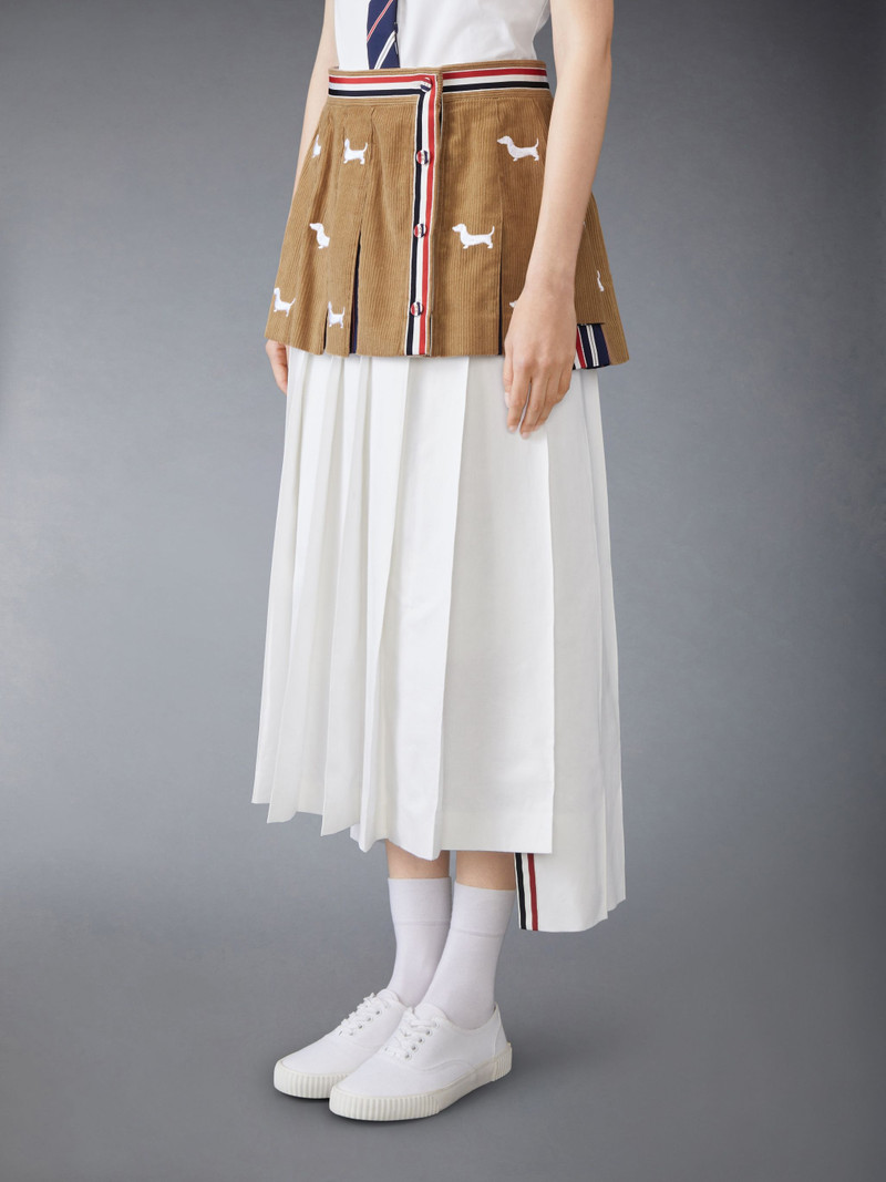 Thom Browne CORDUROY MINI PLEATED HECTOR SKIRT outlook