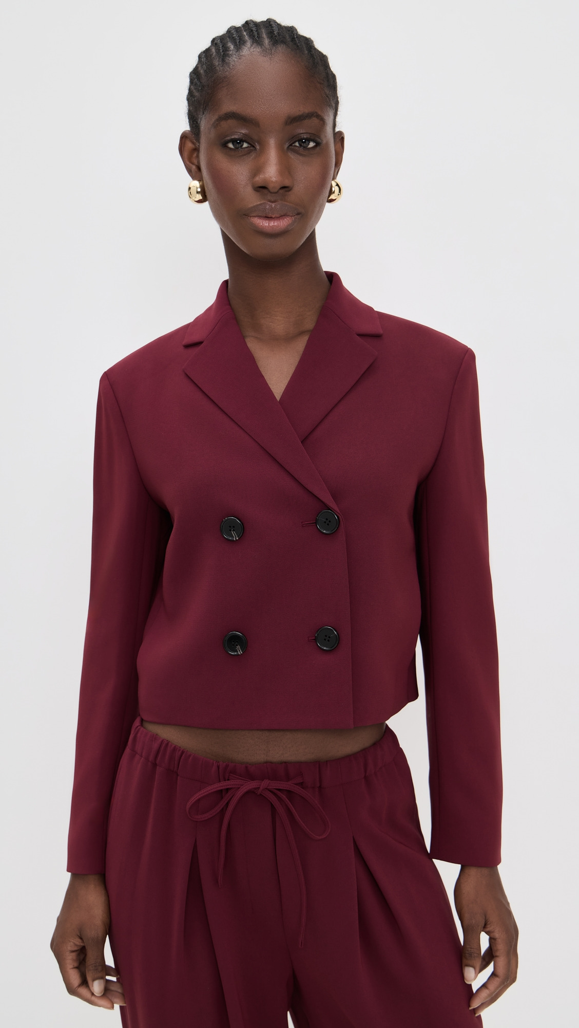 Crop Double-Breasted Jacket - 6