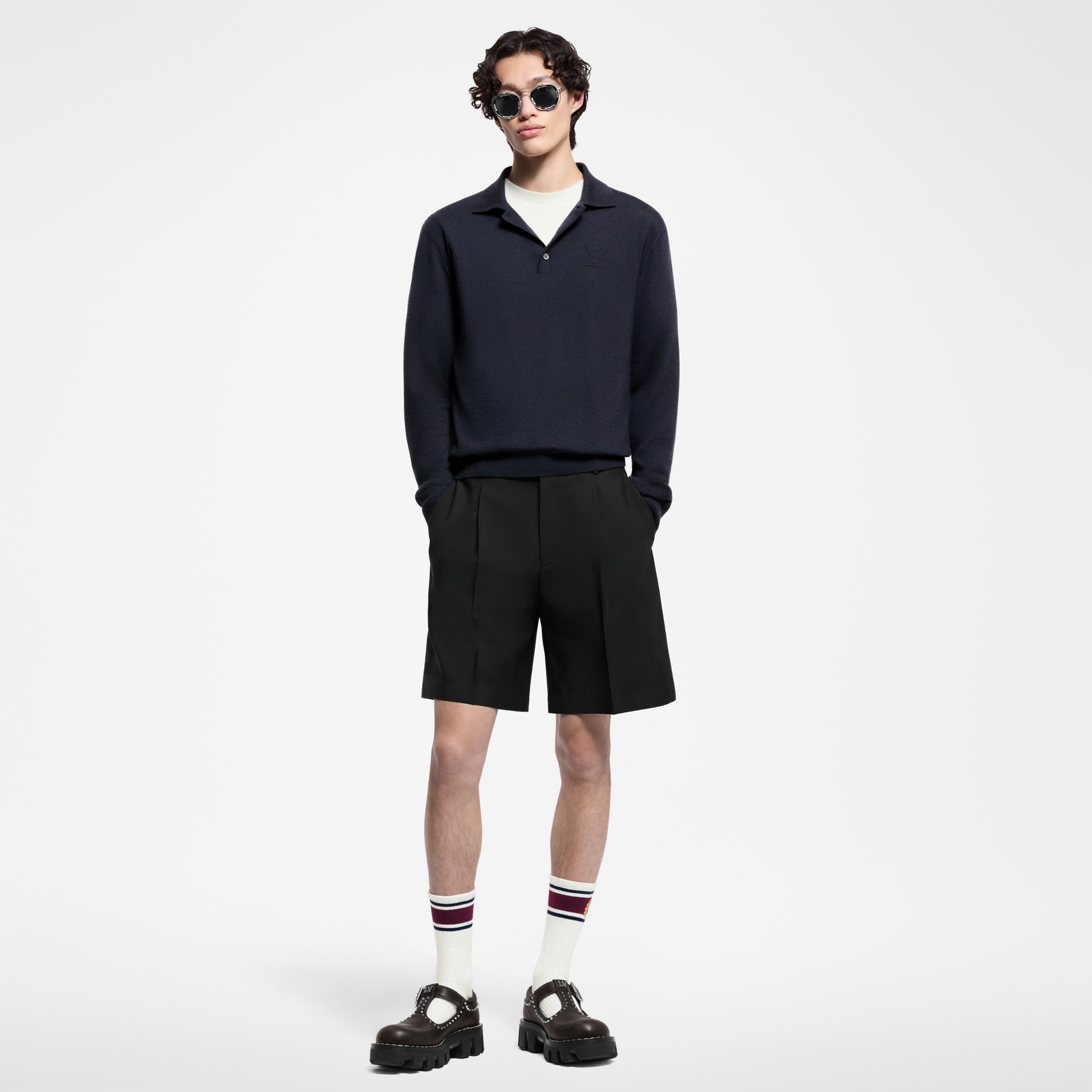 Cashmere Long-Sleeved Polo - 4