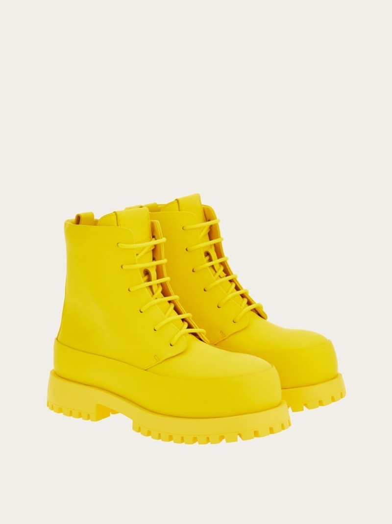 FERRAGAMO COMBAT BOOTS WITH ROUNDED TOE outlook