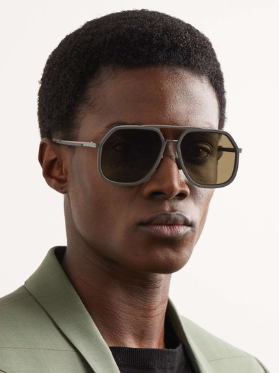 FENDI Aviator-Style Resin and Gold-Tone Sunglasses outlook