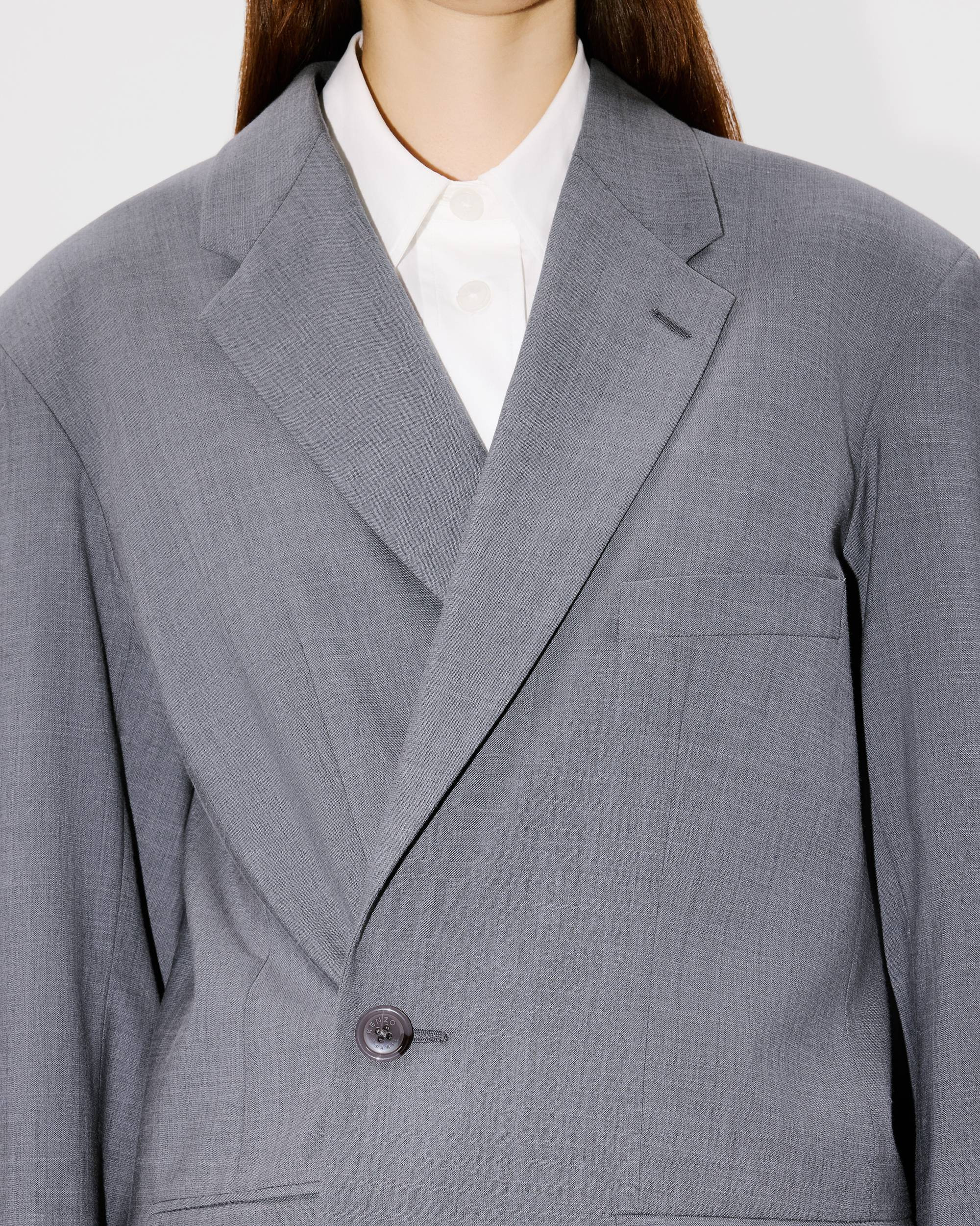 Oversized wool kimono blazer - 8