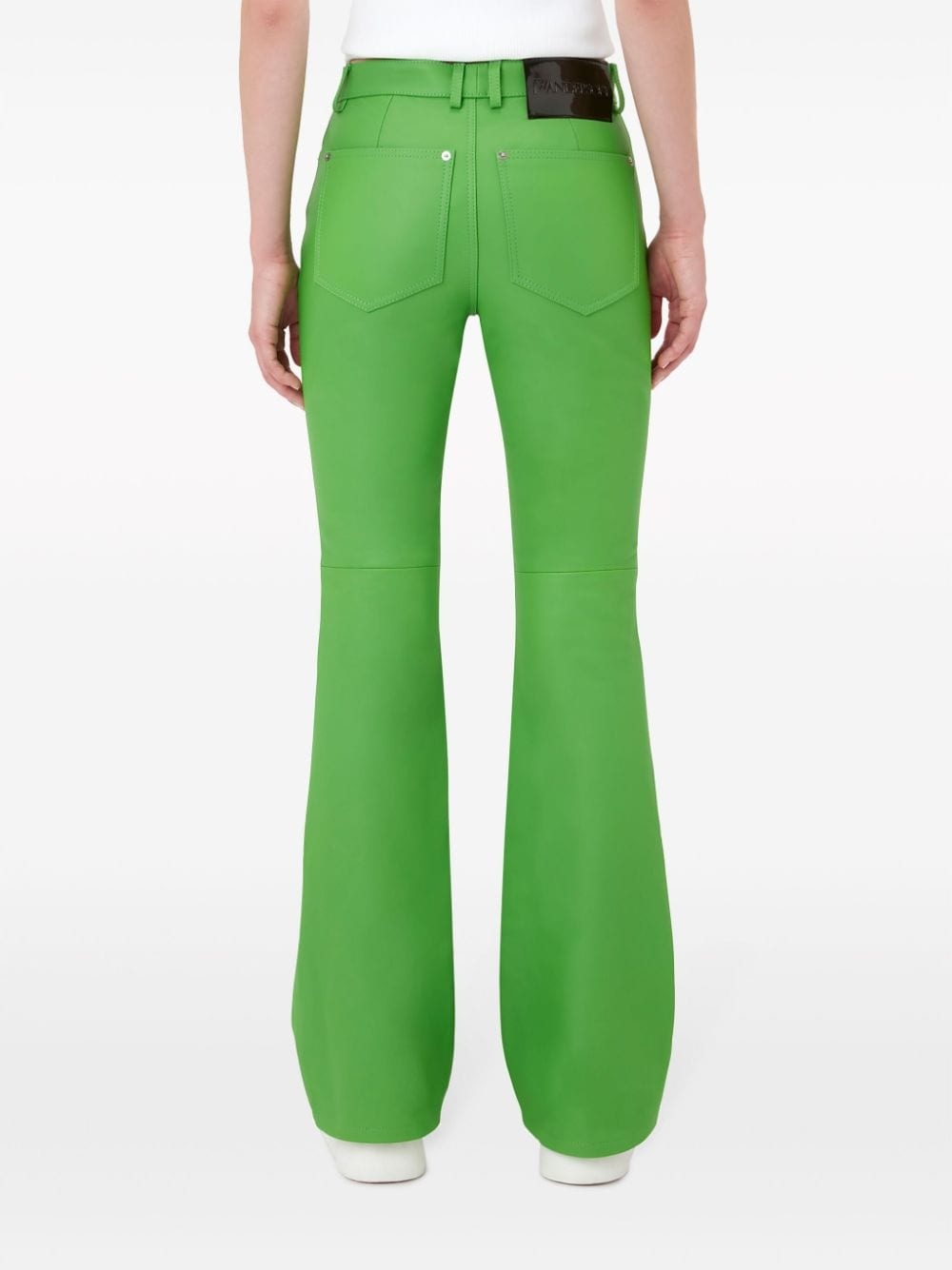 leather bootcut-leg trousers - 4