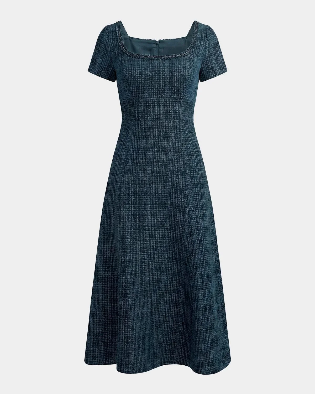Beaded Boucle A-Line Midi Dress - 1