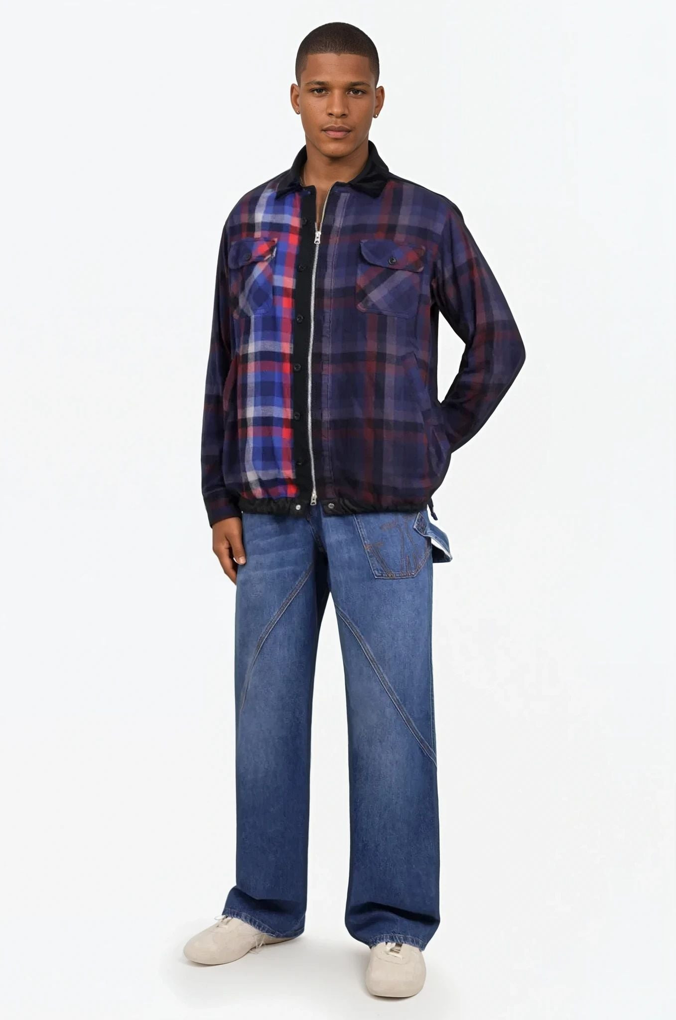 PLAID SHIRT | NAVY - 2