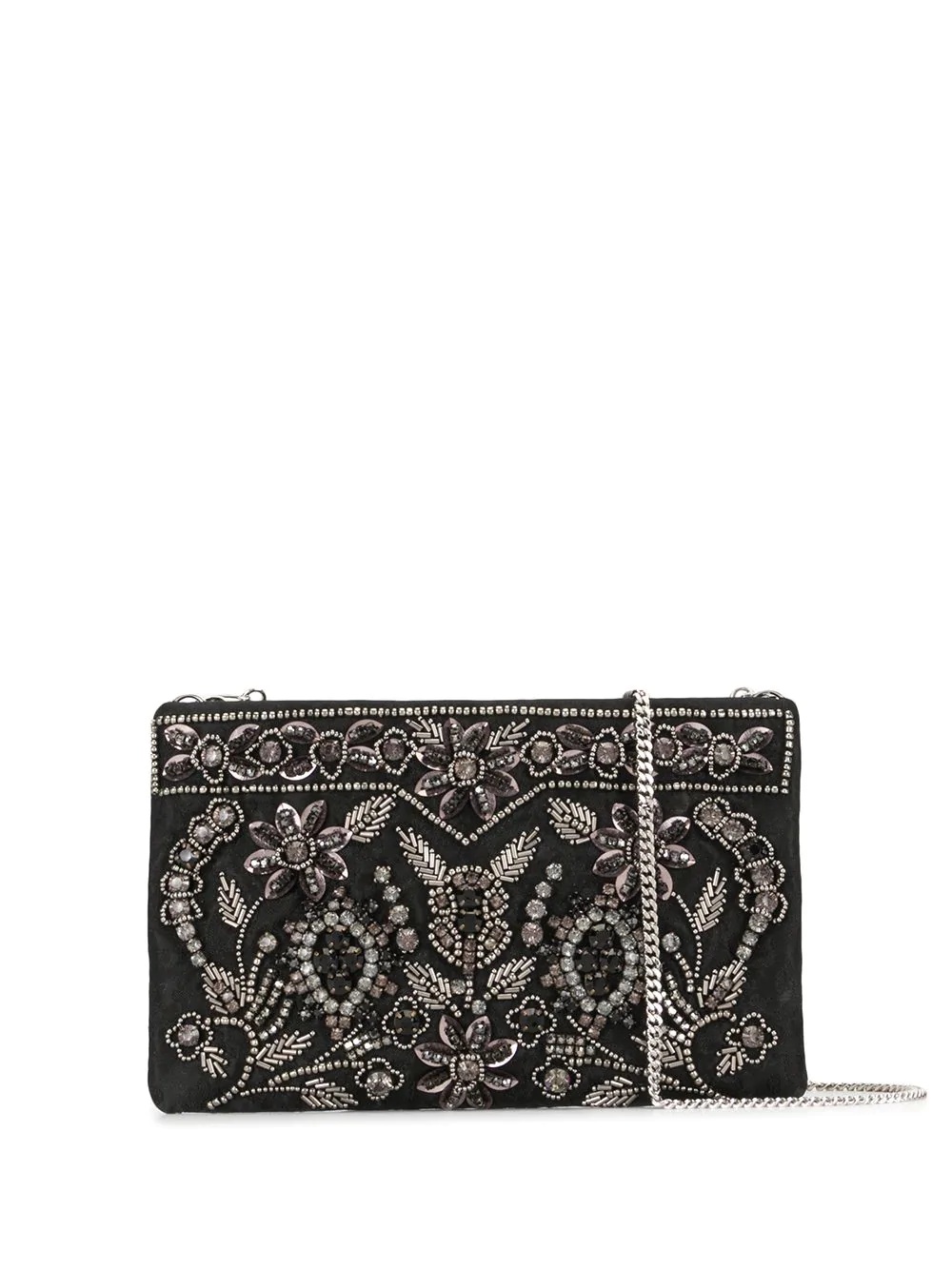 satin embellished clutch - 1