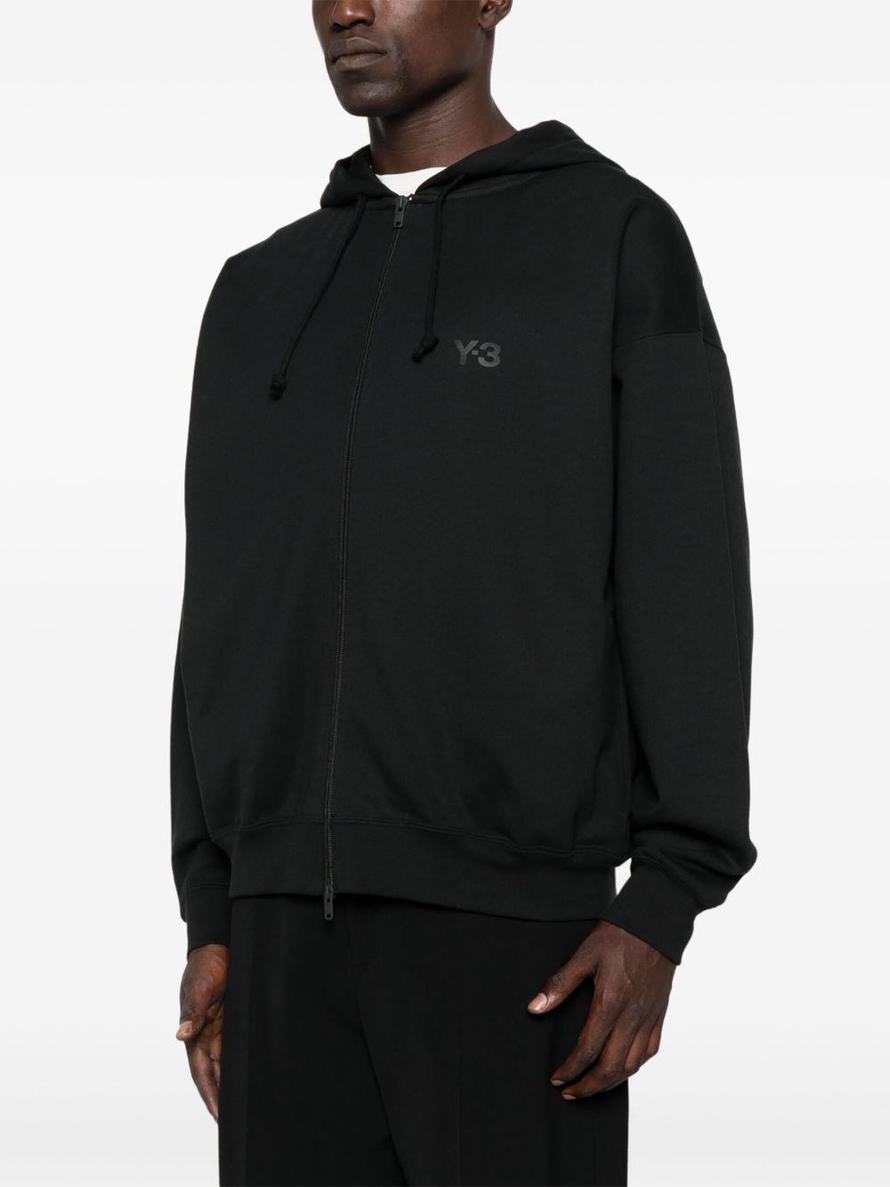 zip-up logo-detail hoodie - 2