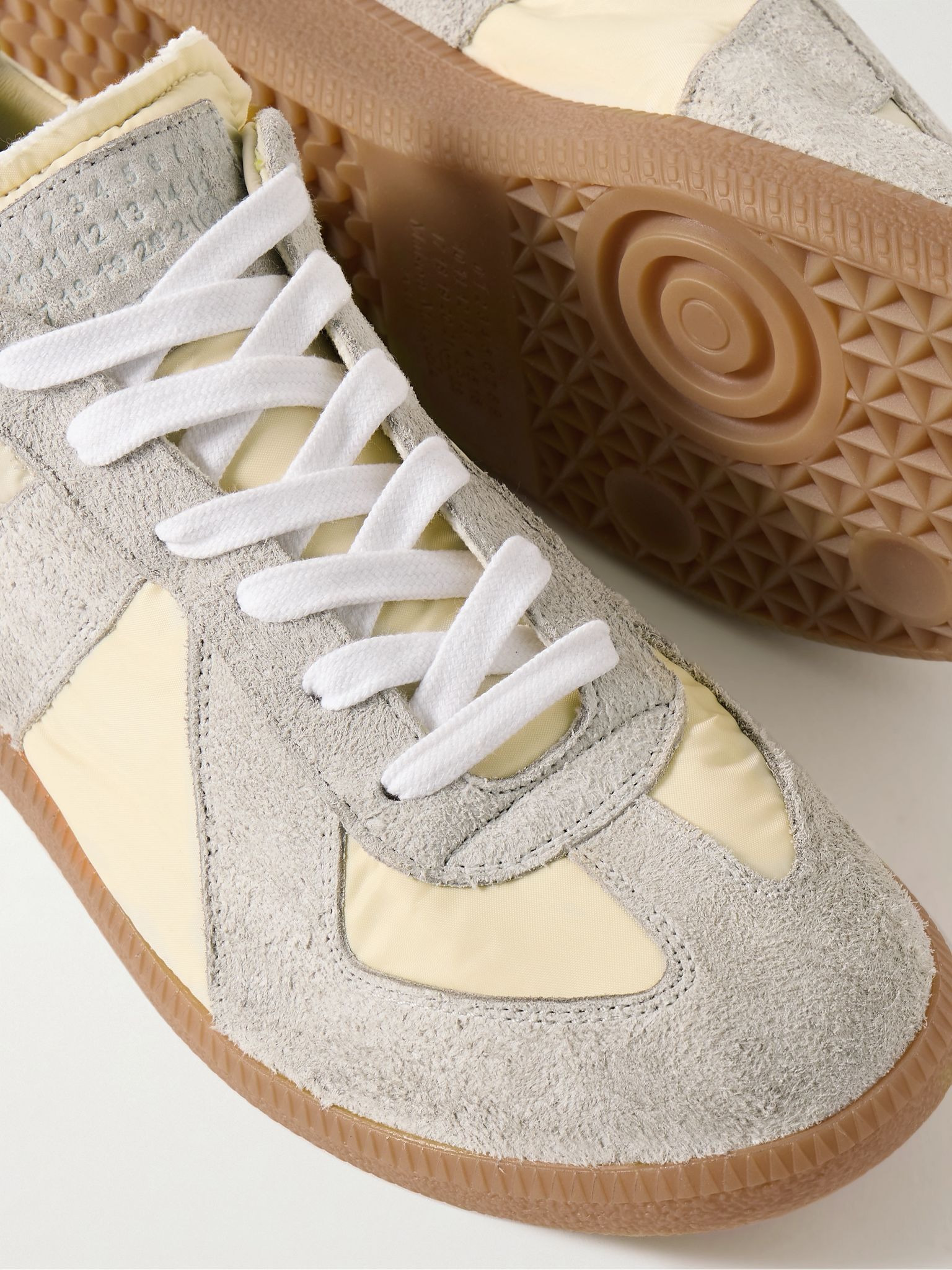Replica Shell and Suede Sneakers Neutral - 5