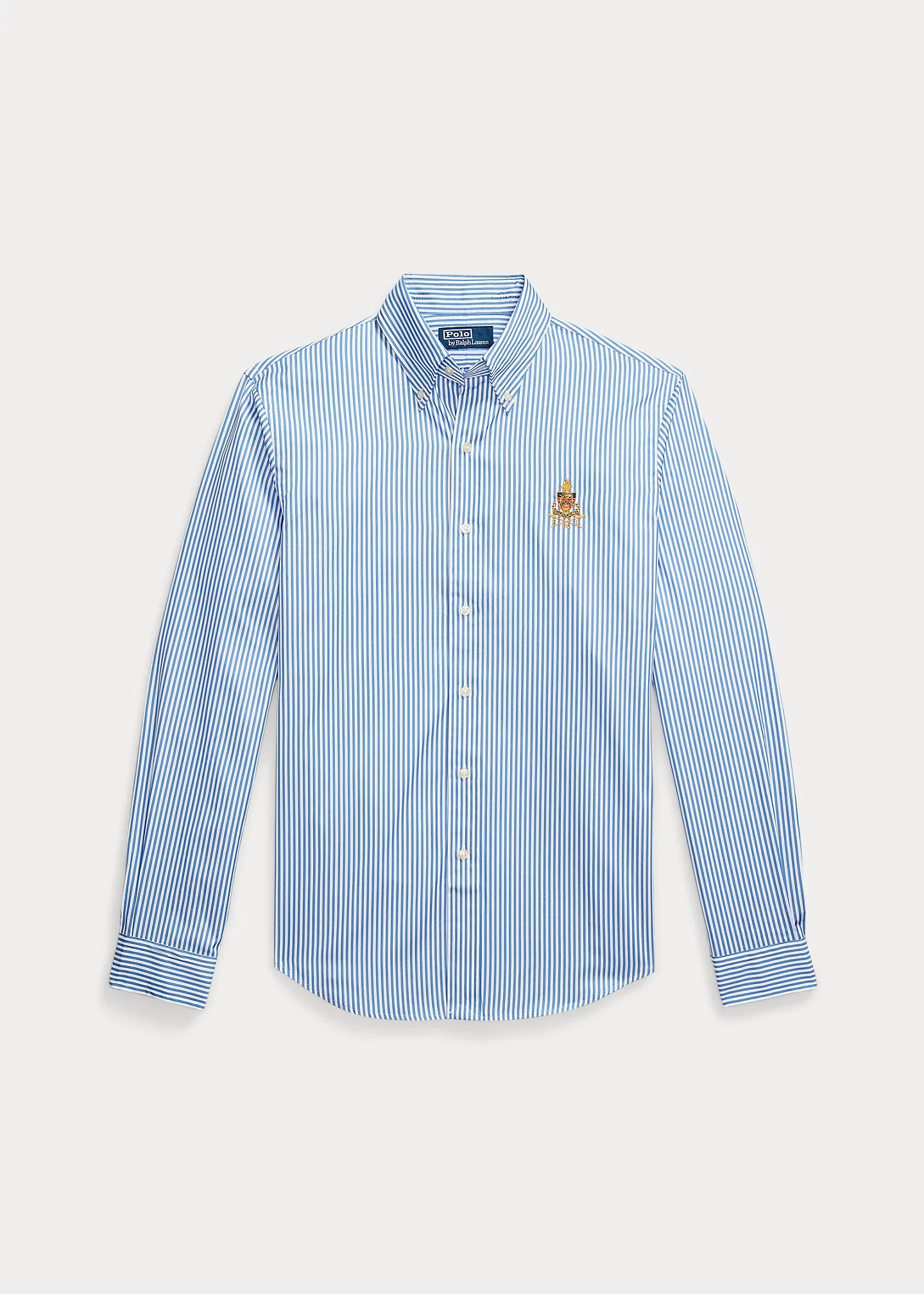 Classic Fit Crest Striped Poplin Shirt - 1