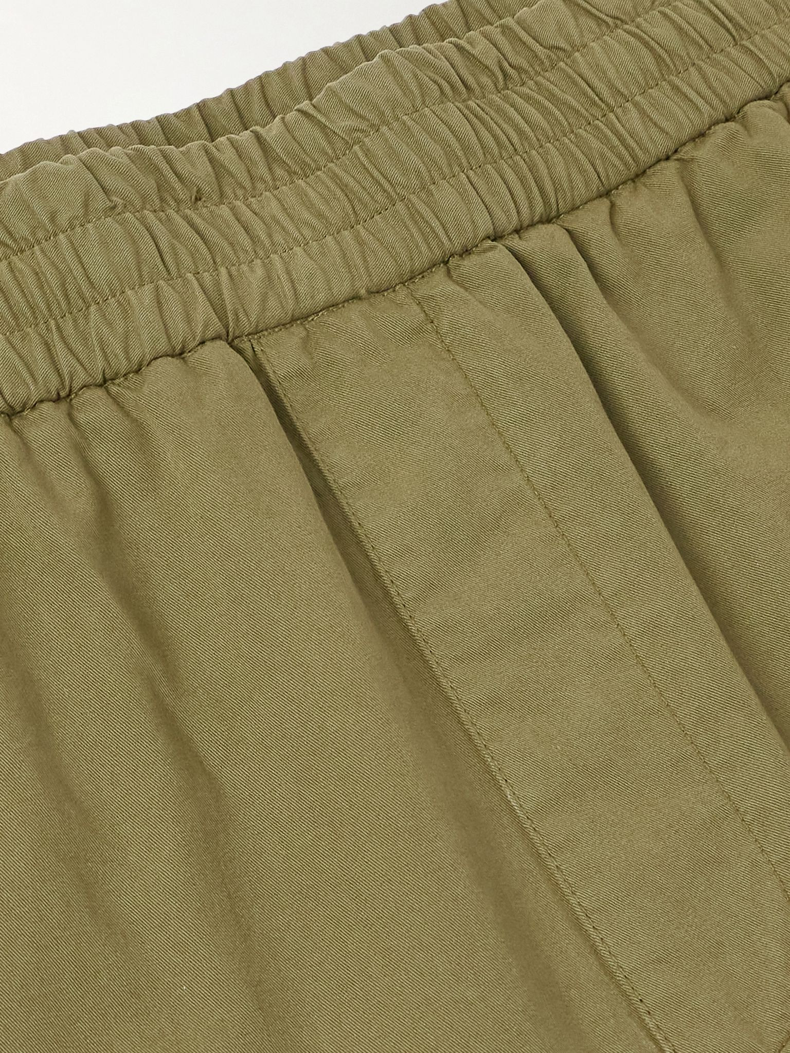 Pieter Straight-Leg Pleated Cotton Trousers Green - 6
