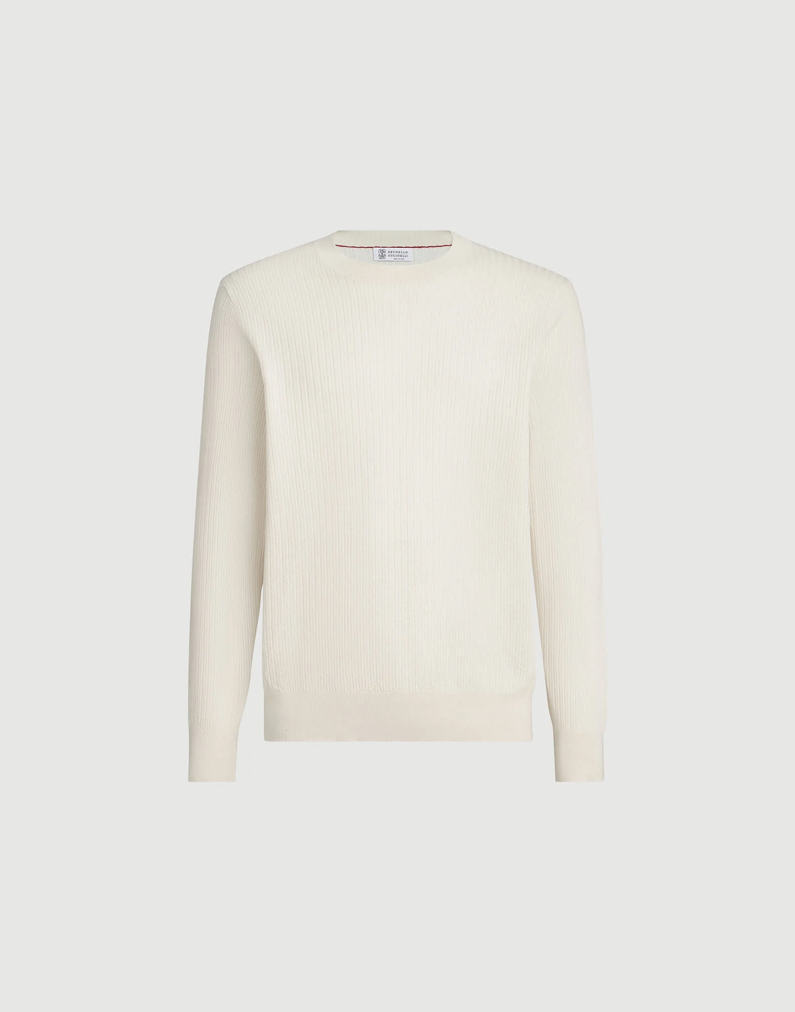 Cotton textured rib lightweight sweater - 1