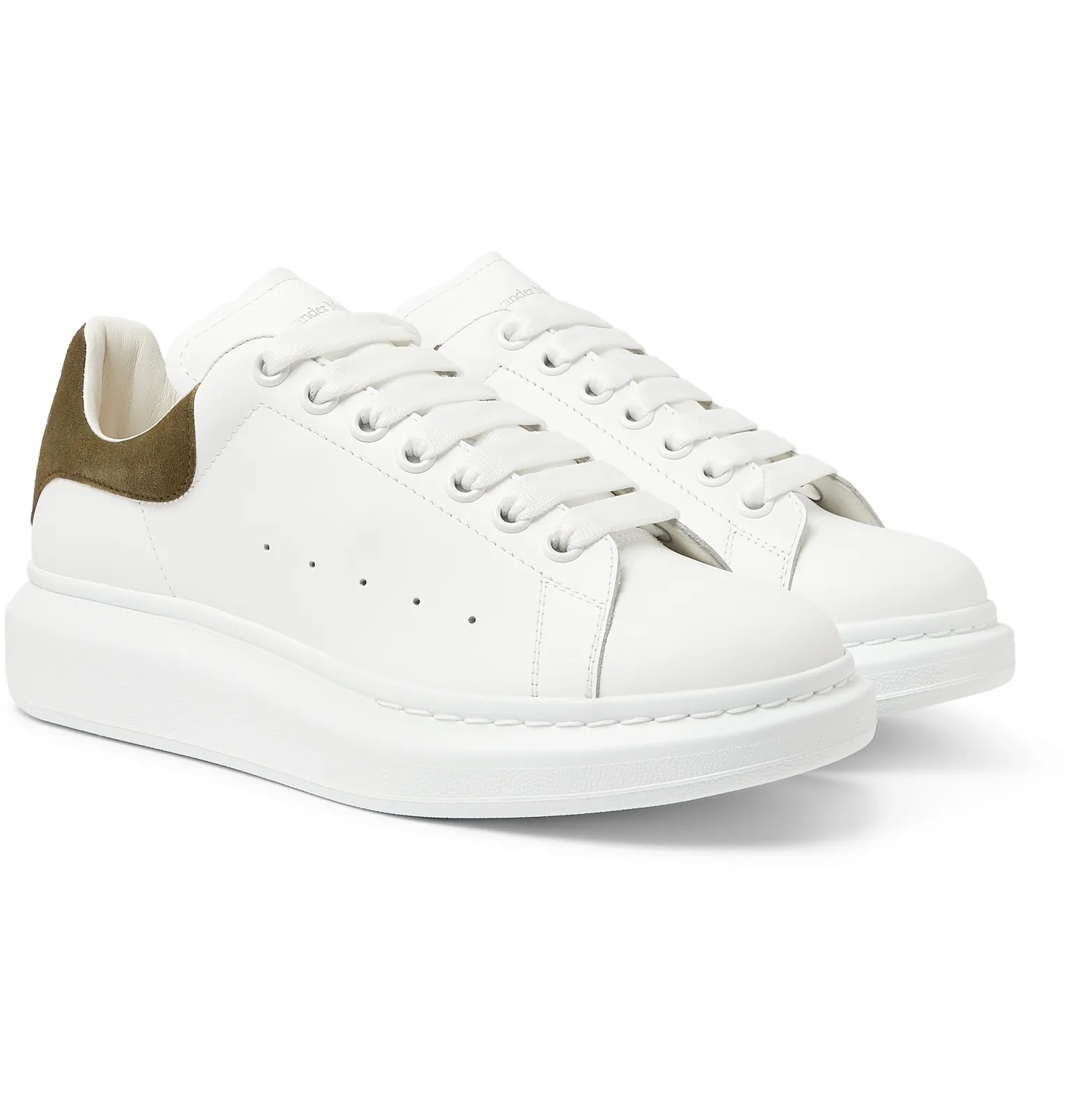 Exaggerated-Sole Leather Sneakers - 2