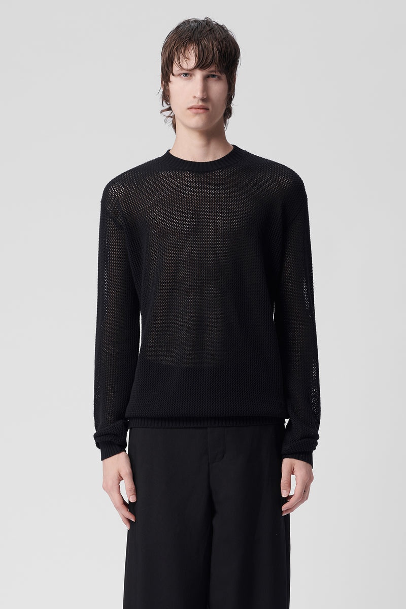 Manus Cotton Crochet Knit Sweater - 1