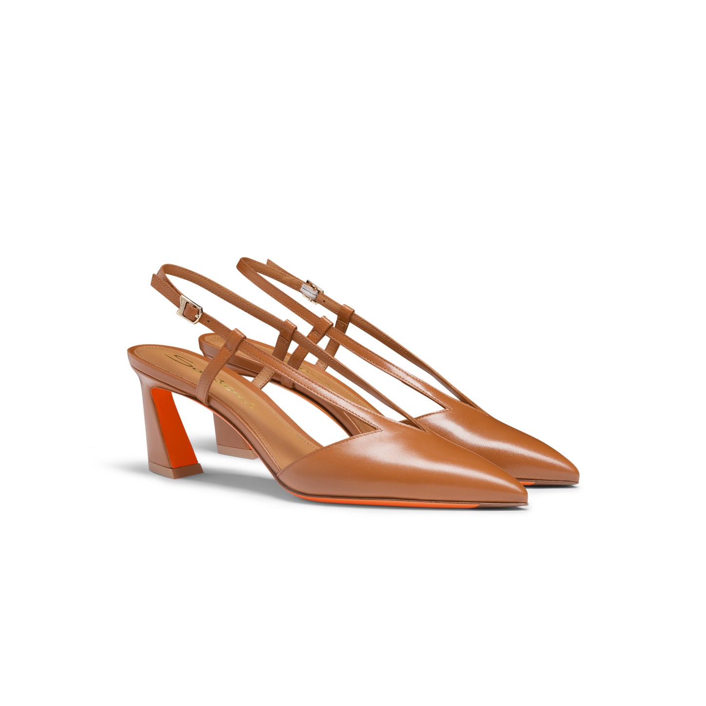 Women's brown leather mid-heel Victoria pump - 3