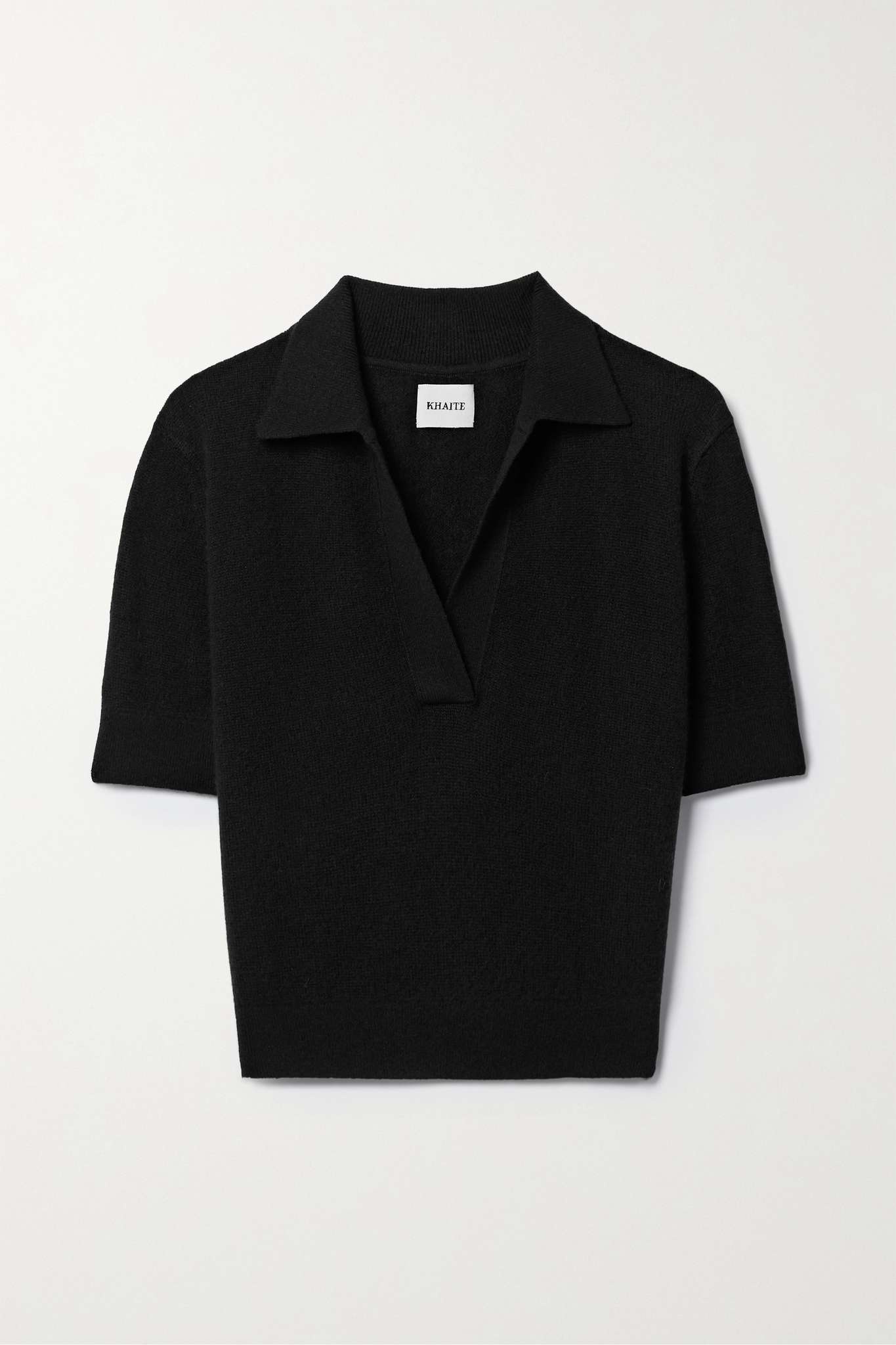 Shrunken Jo cashmere-blend polo shirt - 1