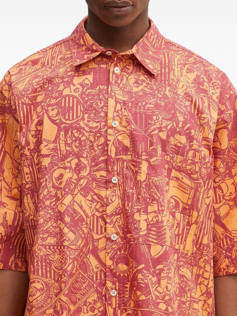 abstract-print short-sleeve shirt - 5