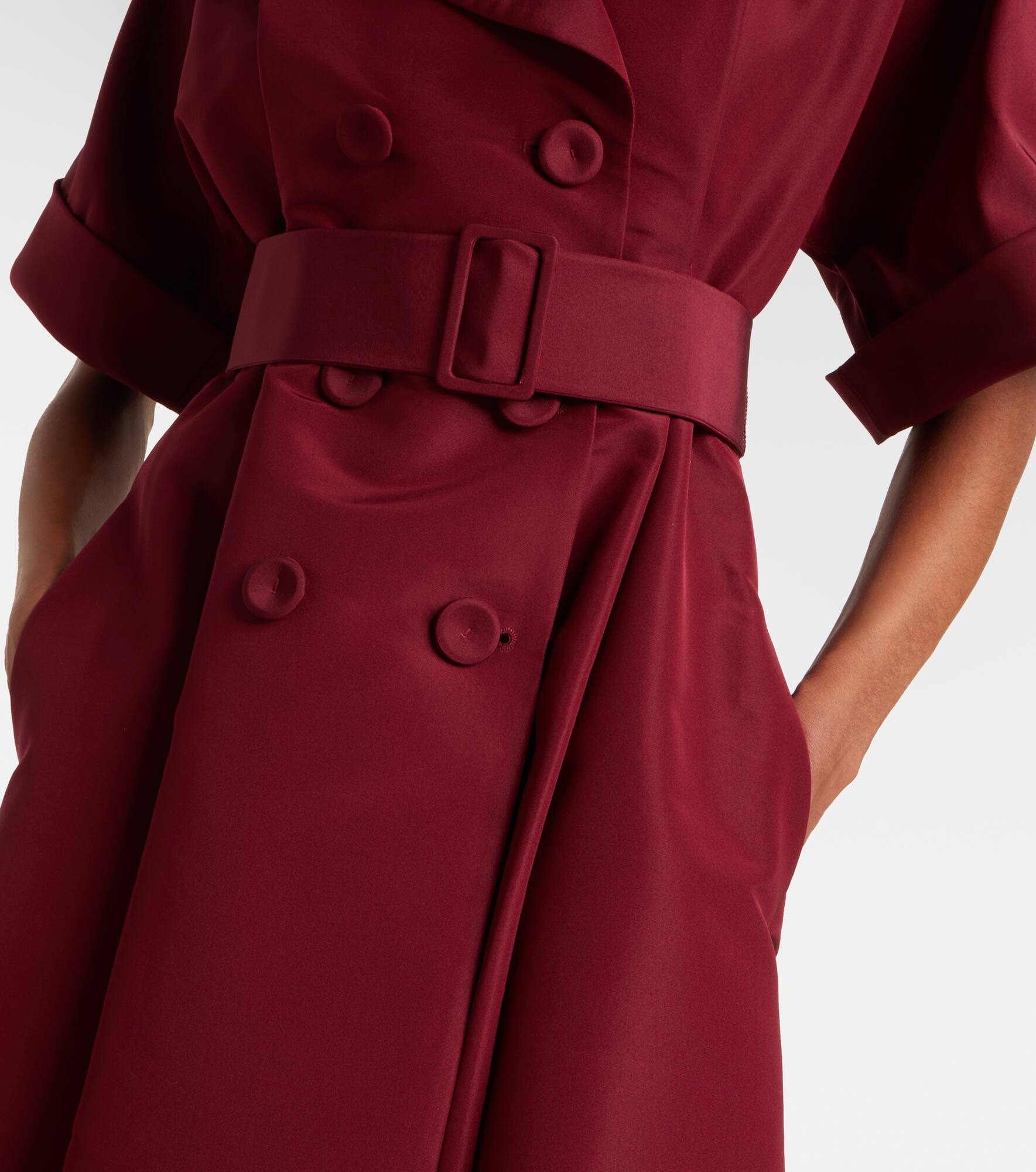 Belted silk gown - 5