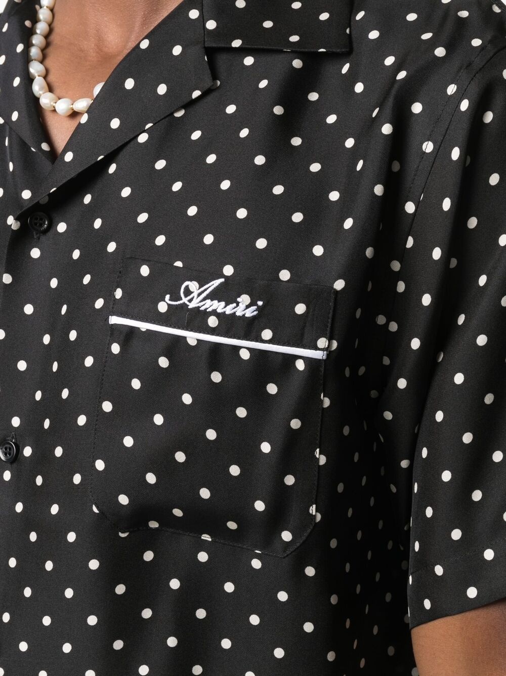 polka dot-print silk shirt - 5