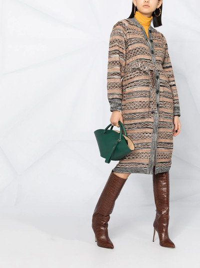 Missoni patterned mid-length cardi-coat outlook