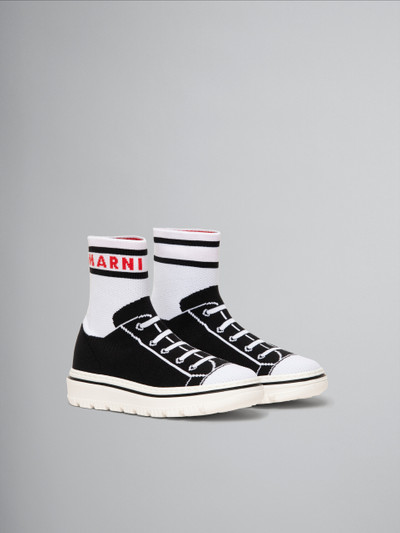 Marni TROMPE L'ŒIL JACQUARD HIGH-TOP SNEAKER outlook