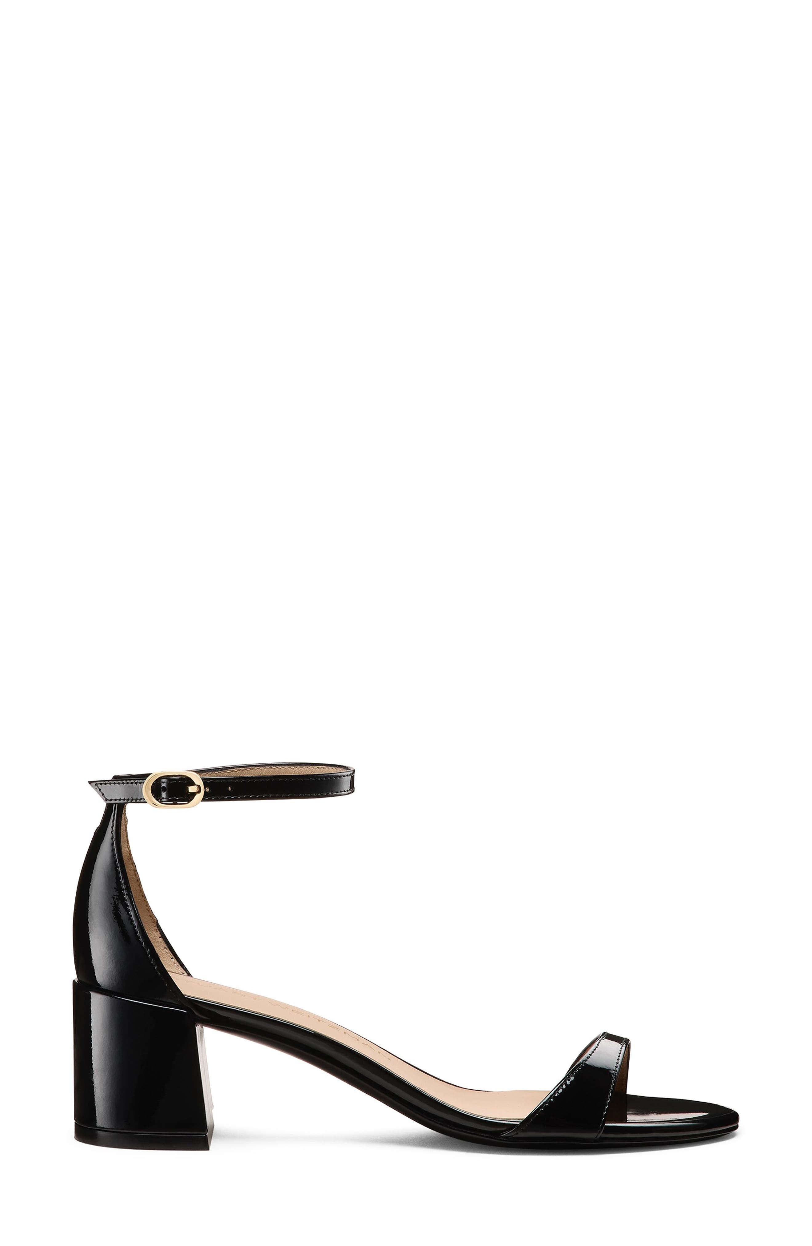 Stuart Weitzman Nudist Block Heel Sandal in Black at Nordstrom - 3