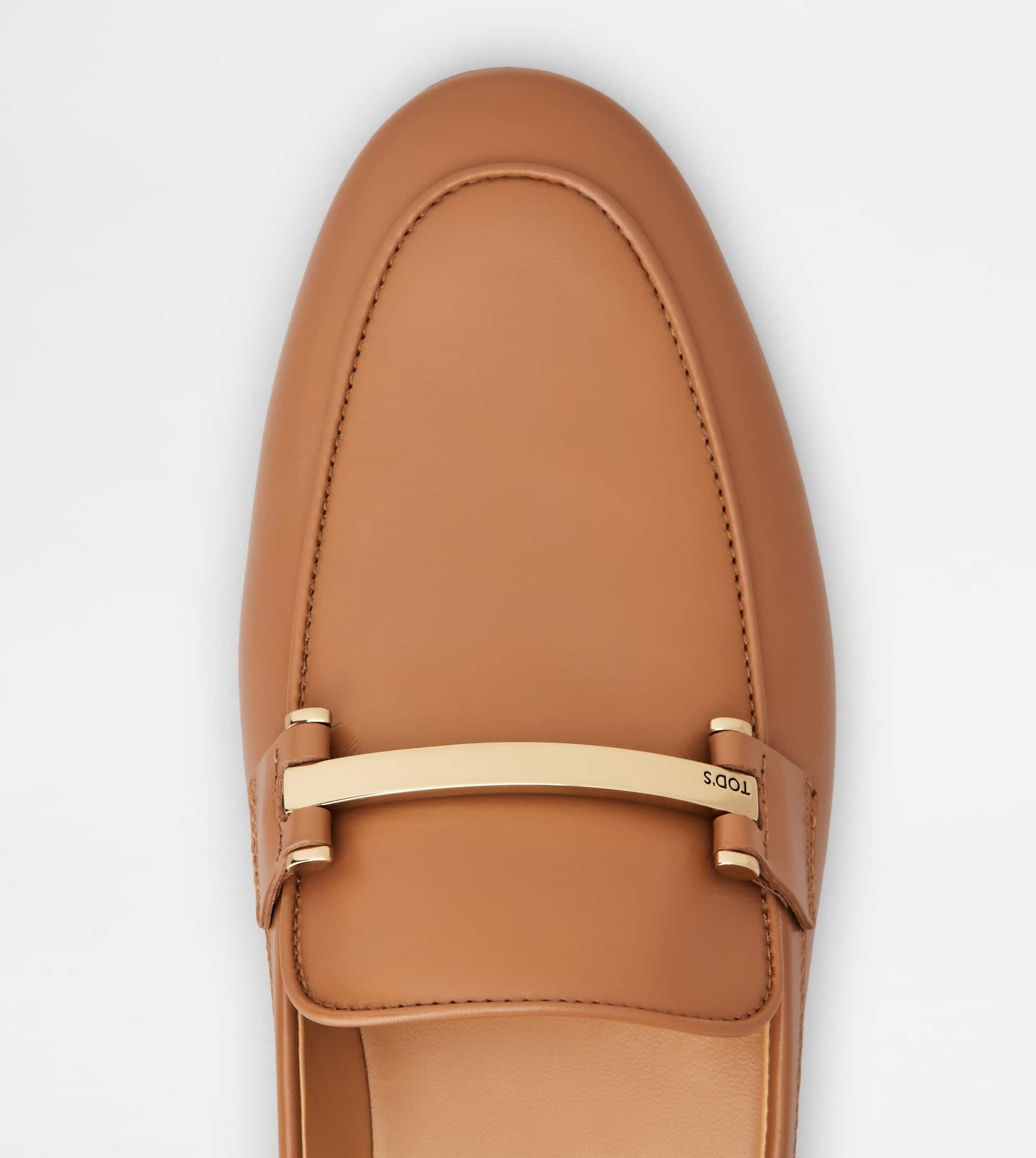 LOAFERS IN LEATHER - BROWN - 4