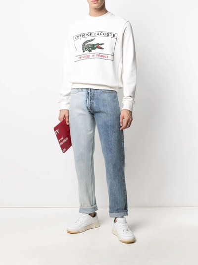 LACOSTE logo print sweatshirt outlook