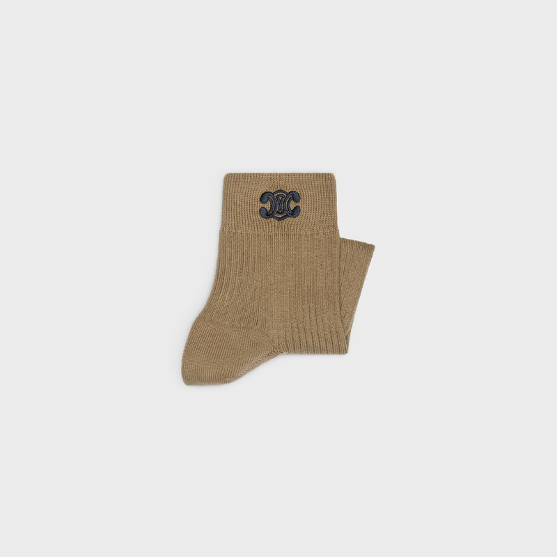 CELINE triomphe socks in cotton outlook