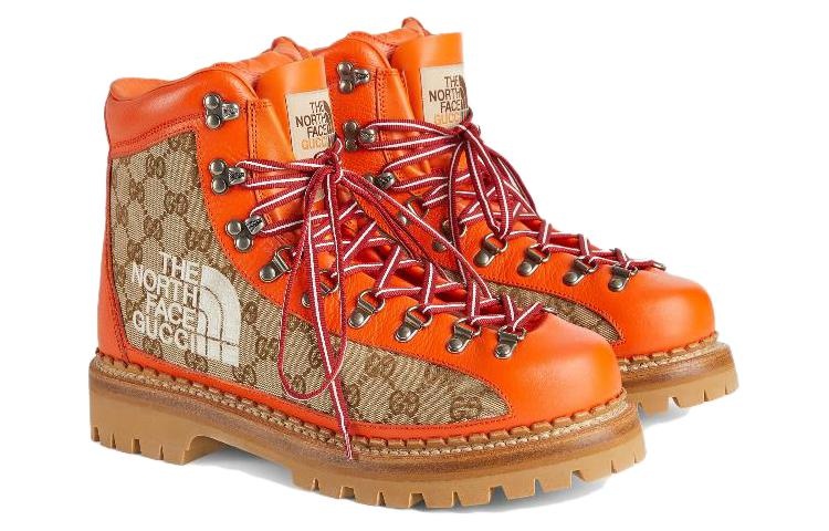 Gucci x The North Face Canvas Leather Boots 'Orange' 679914-18A40-7570 - 2