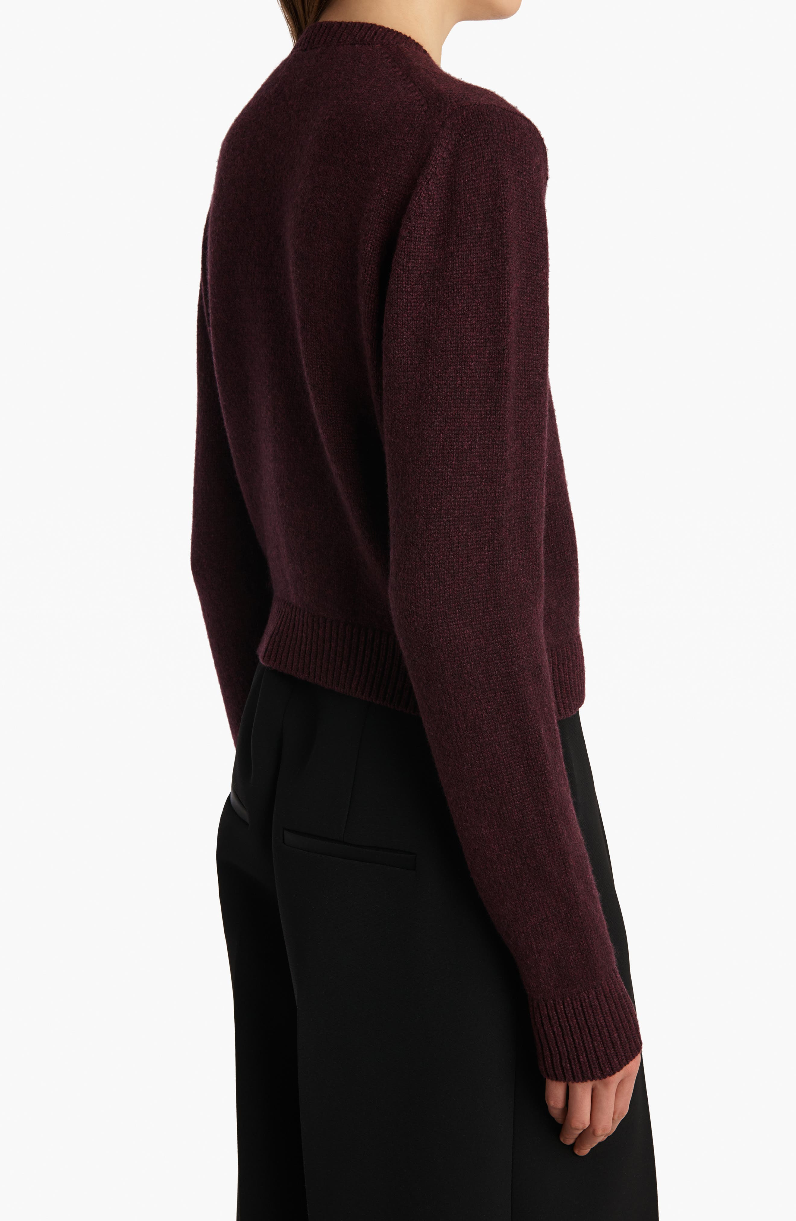 Khaite Everheart Cashmere Cardigan in Plum at Nordstrom - 3