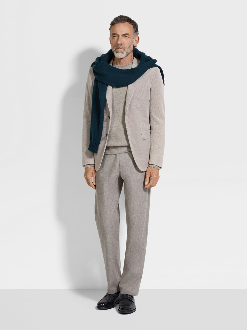 ZEGNA LIGHT TAUPE CASHCO JACKET outlook