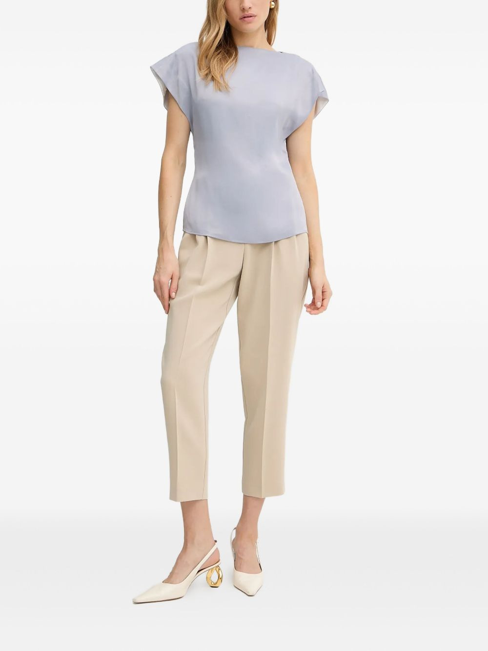 short-sleeve zipped blouse - 2