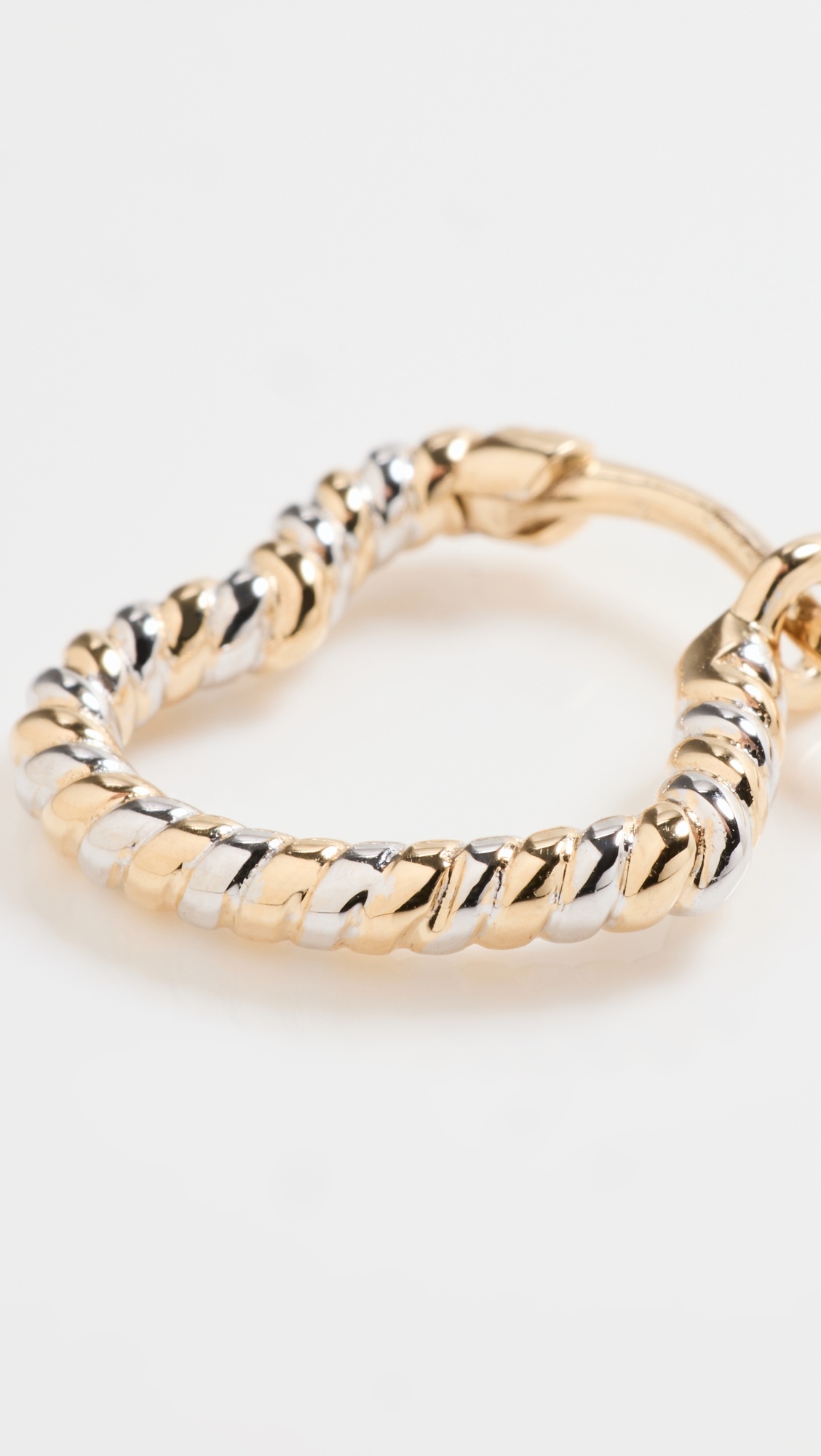 Creole Mini Cur Torsade 2 Ors Earring - 3