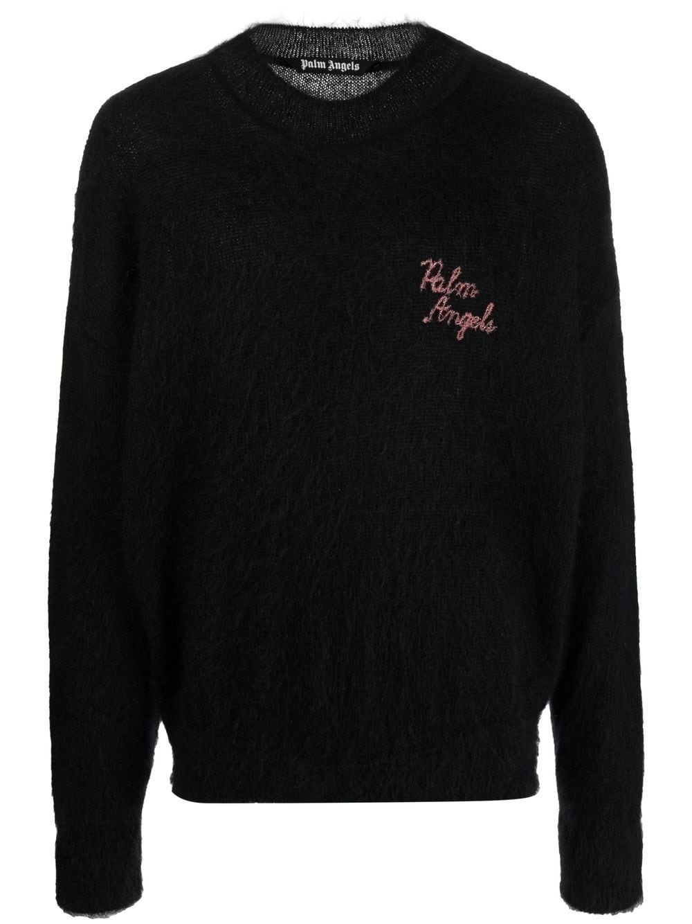 palm-motif crew-neck jumper - 1