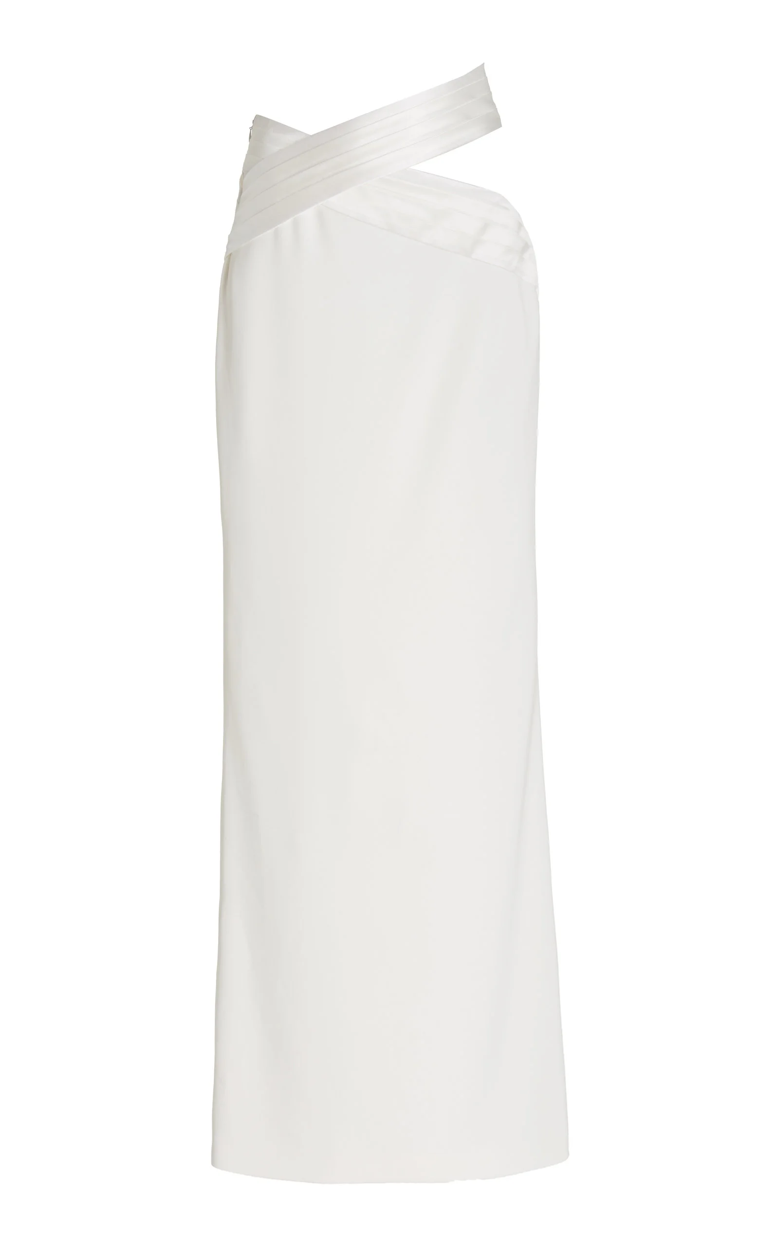Cutout Crepe Maxi Skirt white - 1
