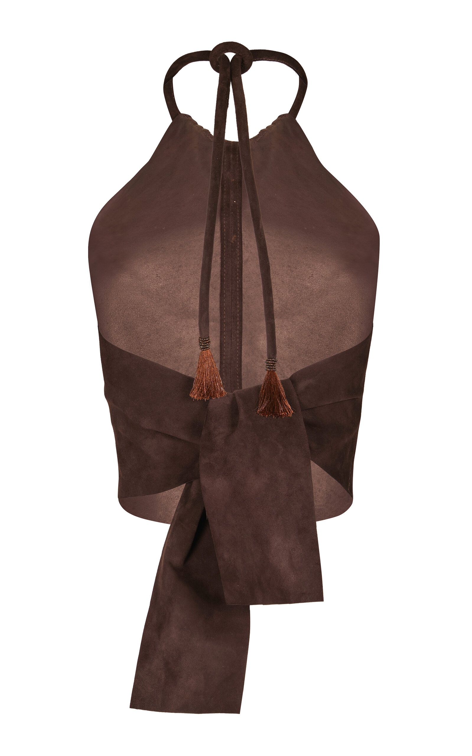 Chocolate Kell Knot Suede Top brown - 3