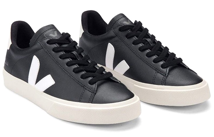 Veja Campo Chromefree Leather Sneakers 'Black White' CP051215 - 3