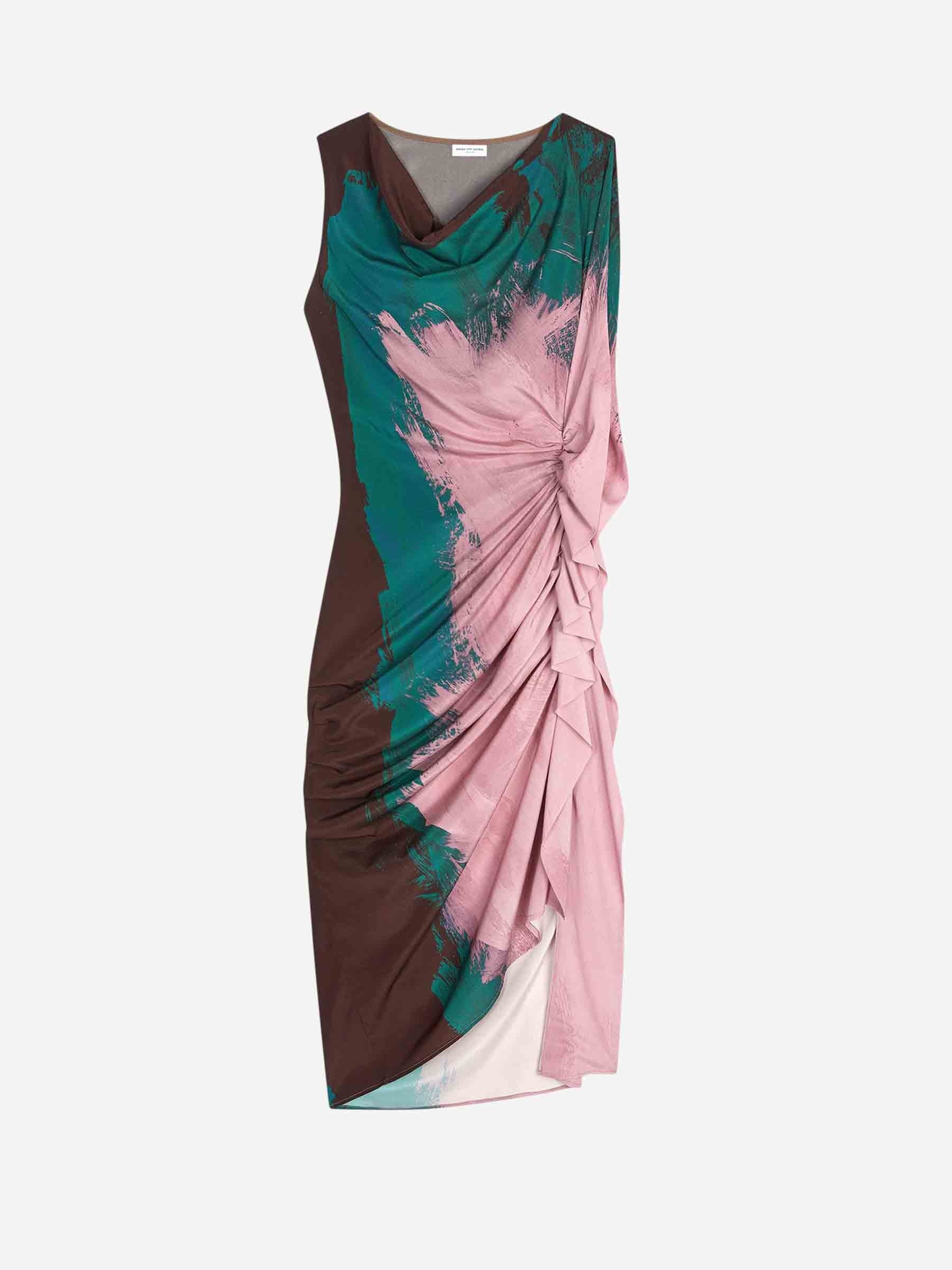 DRAPED MIDI DRESS - 1