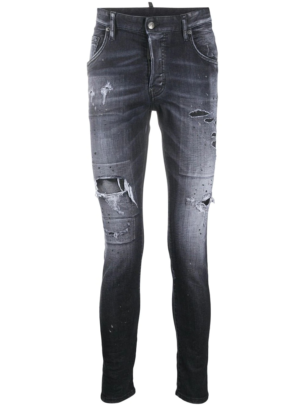 distressed-effect skinny-fit jeans - 1