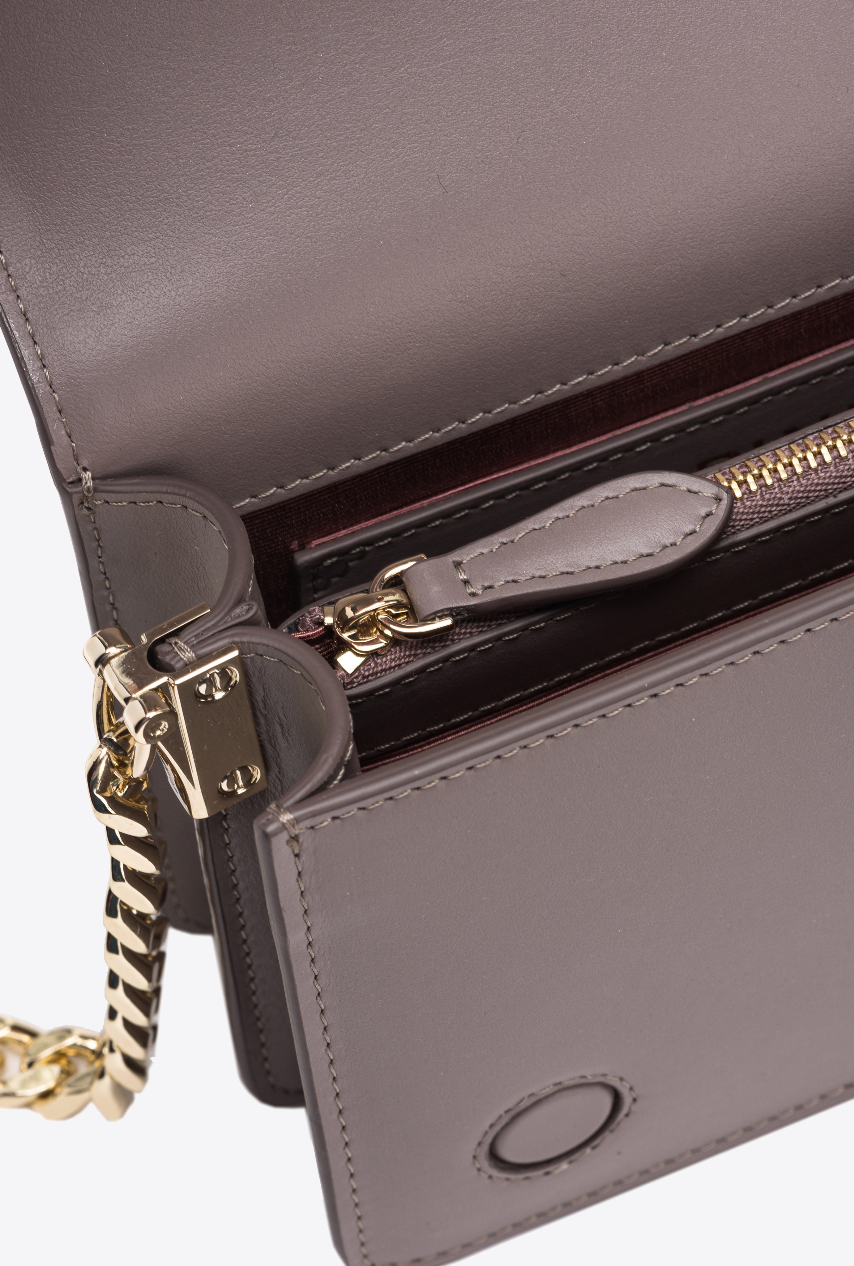 PINKO GALLERIA MINI CLICK CROSSBODY BAG IN GLITTERY REPTILE LEATHER - 6