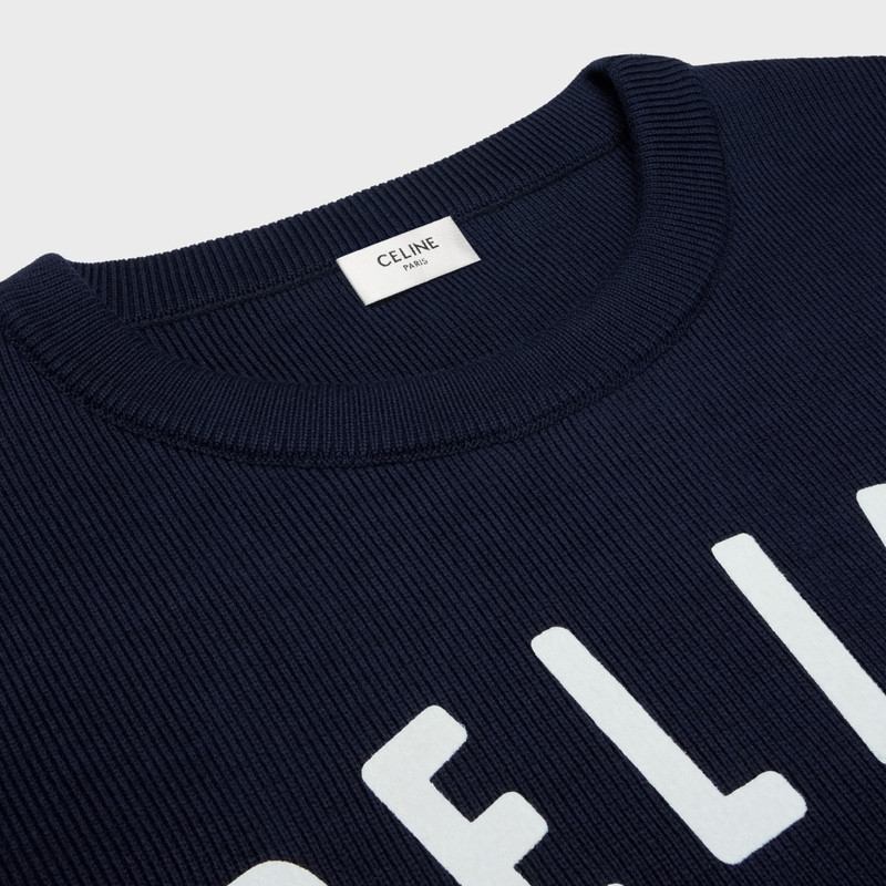 celine paris crew neck sweater in cotton 3