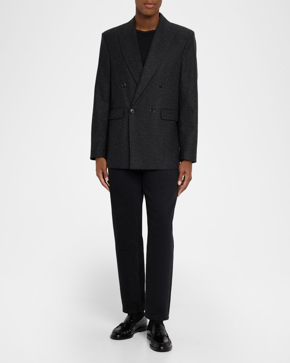 Men's Pinstripe Wool Blazer - 2