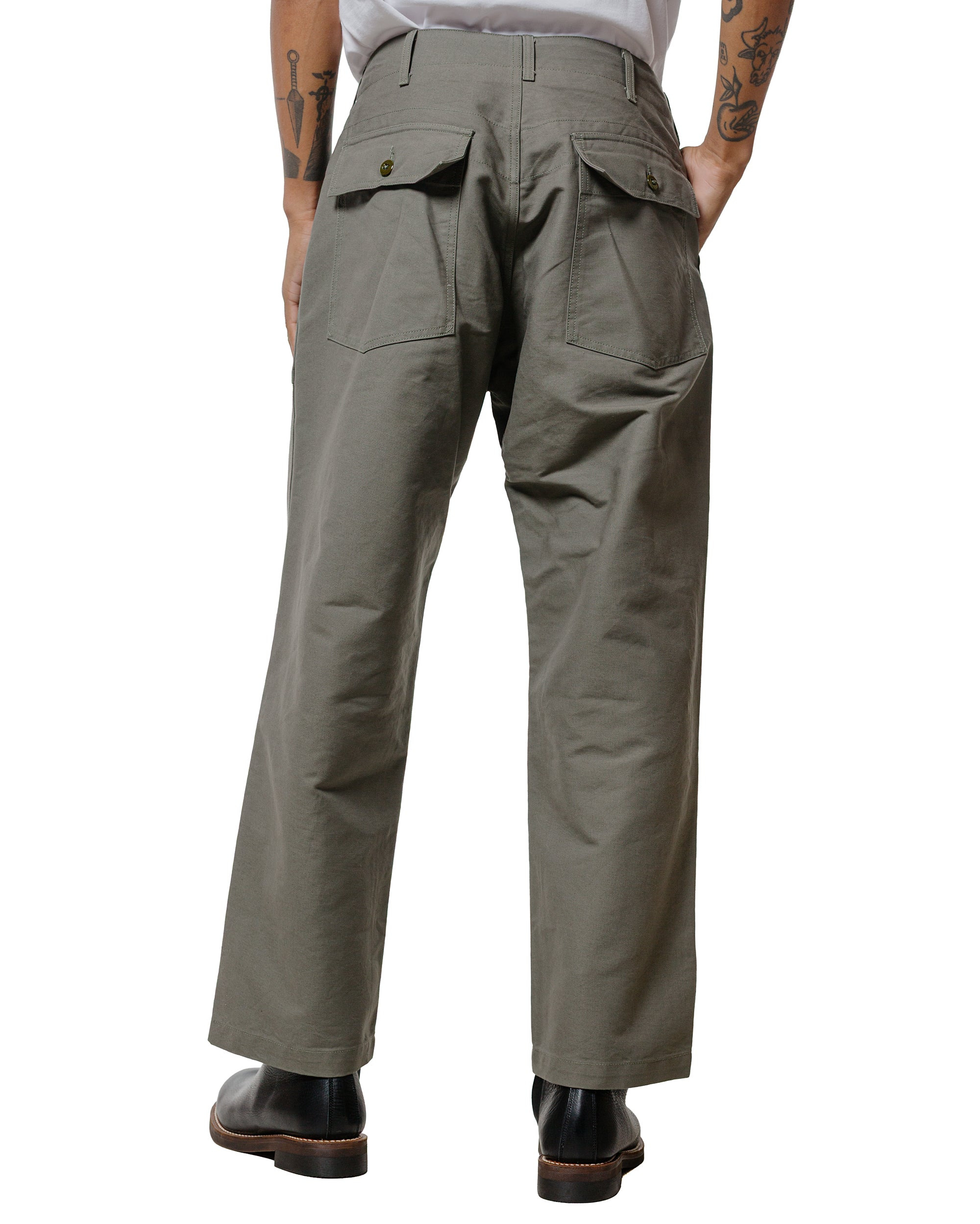 Fatigue Pant Olive Cotton Double Cloth - 3