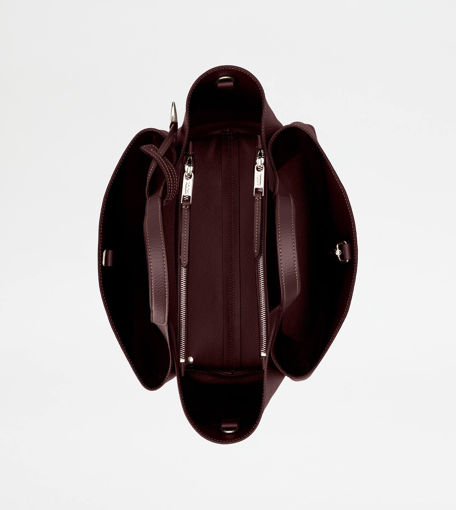 BAG IN LEATHER MINI - BURGUNDY - 4